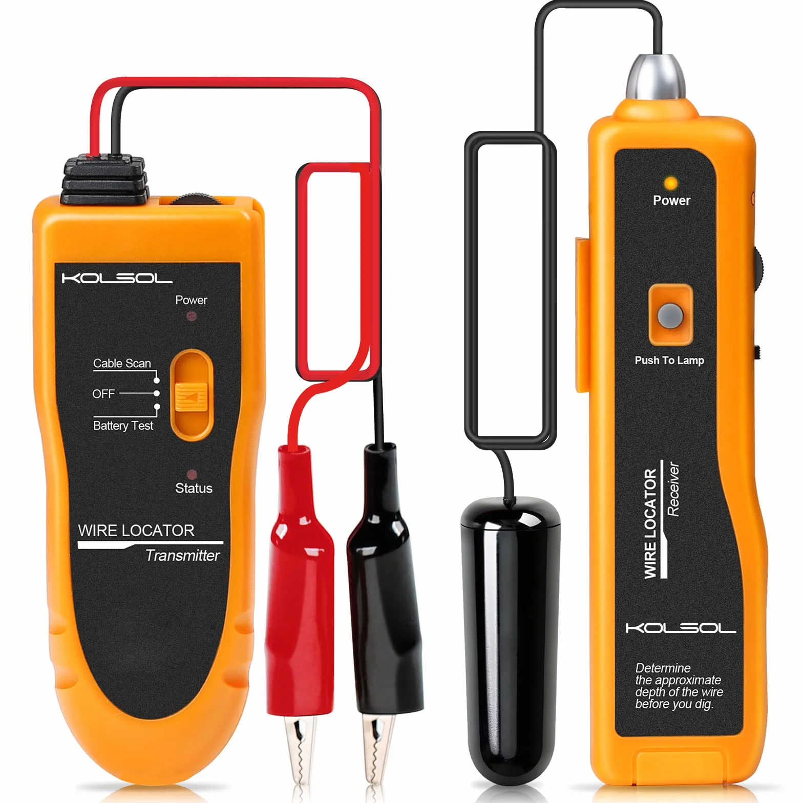 F02 Localizzatore di cavi sotterranei con auricolari, tracciatore di fili, tester recinzioni per cani, e controllo per l'irrigazione