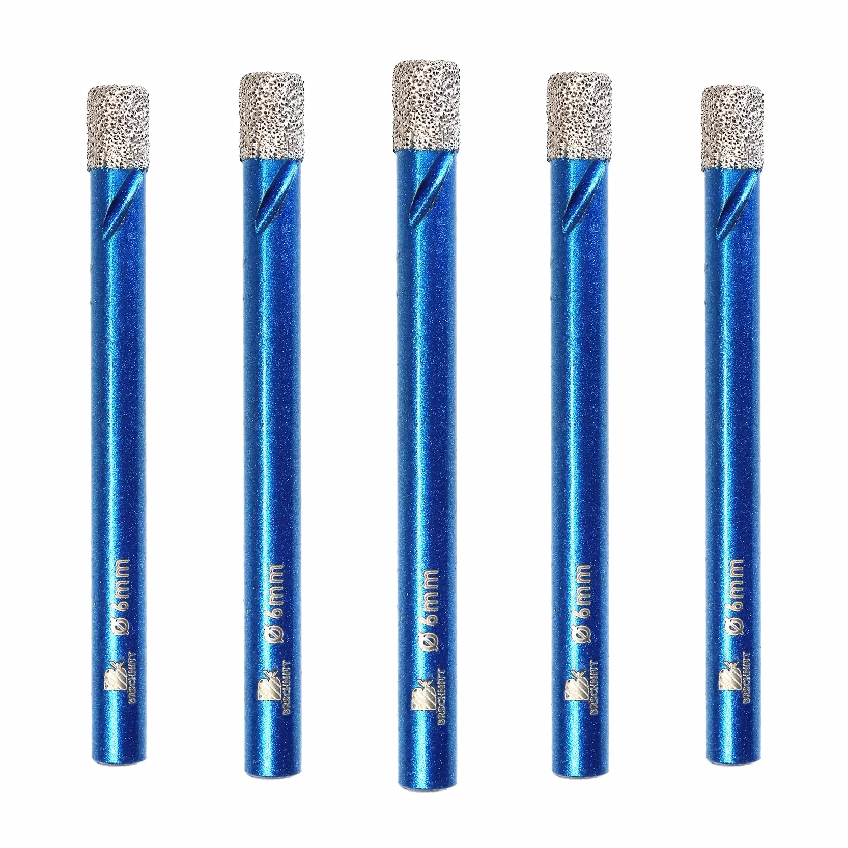 Set di 5 punte diamantate per piastrelle da 6 mm – taglio diamantato – sega a tazza per ceramica, granito, porcellana, piastrelle, gres porcellanato, muratura, marmo, muratura.