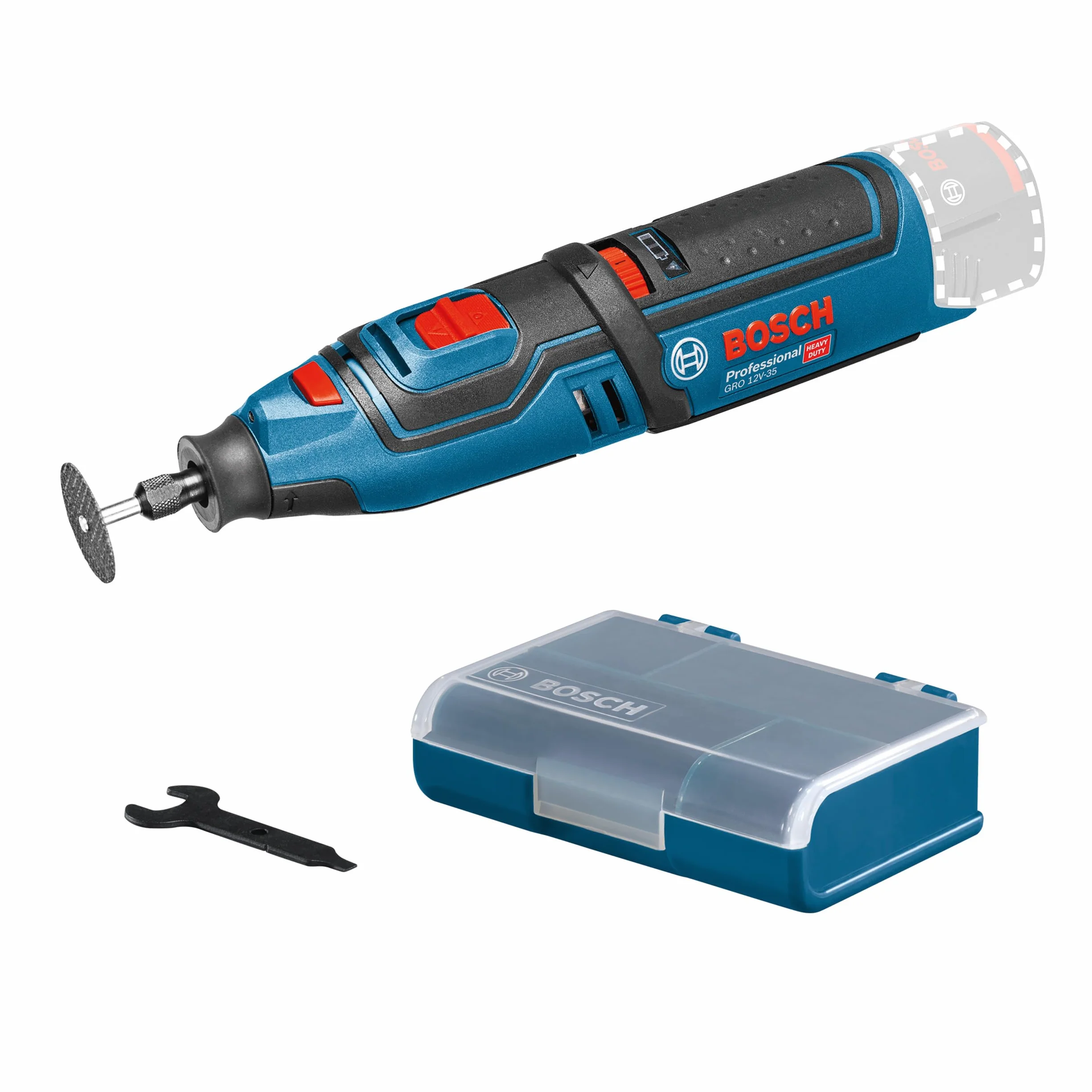 Bosch Professional GRO 12V-35 Utensile rotativo a batteria 12V System L-BOXX