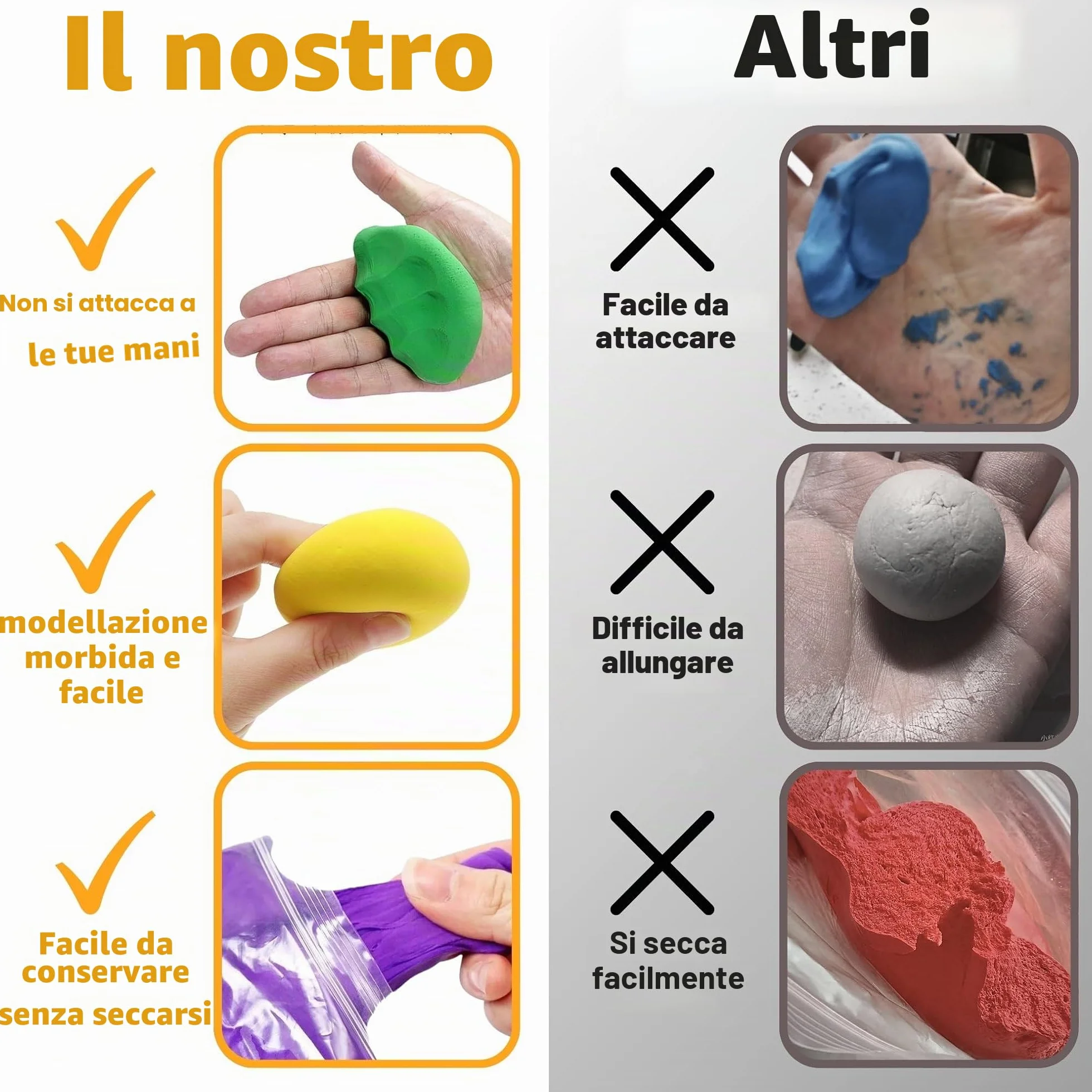 Kit di Argilla ad Asciugatura all'Aria, 24 Colori di Plastilina con 5 Strumenti, 4 Palline Riempibili, Catene a Sfere e Tutorial, Argilla da Modellare in Plastilina, Regalo Fai da Te per Ragazzi e