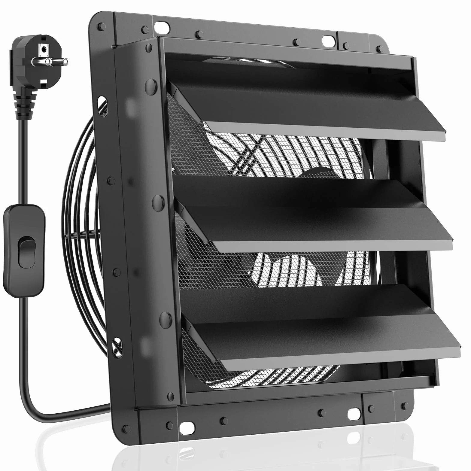 HG Power 250 mm Ventola Aspirazione 1100 m³/h Industriale Estrattore Alluminio per Raffreddamento di Case e Magazzini, Ventilazione, Circolazione dell'aria