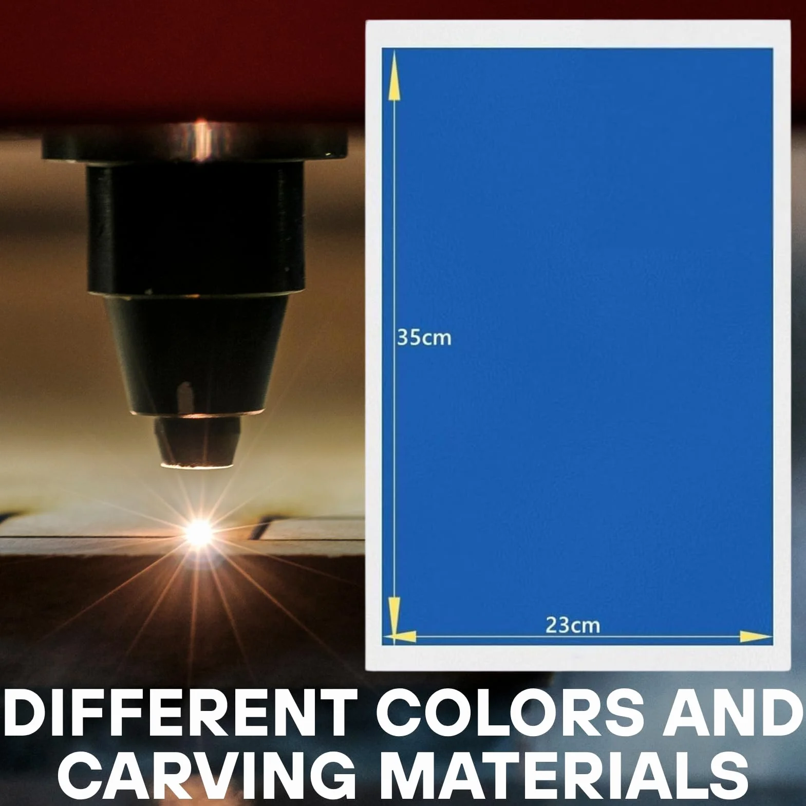 Jadeshay Carta per Incisione,10 Pezzi 10 Colori Carta Colorata per Incisione Laser 27 cm*39 cm per Colorazione di Materiali Non Metallici Ceramiche Acrilico e Pietra