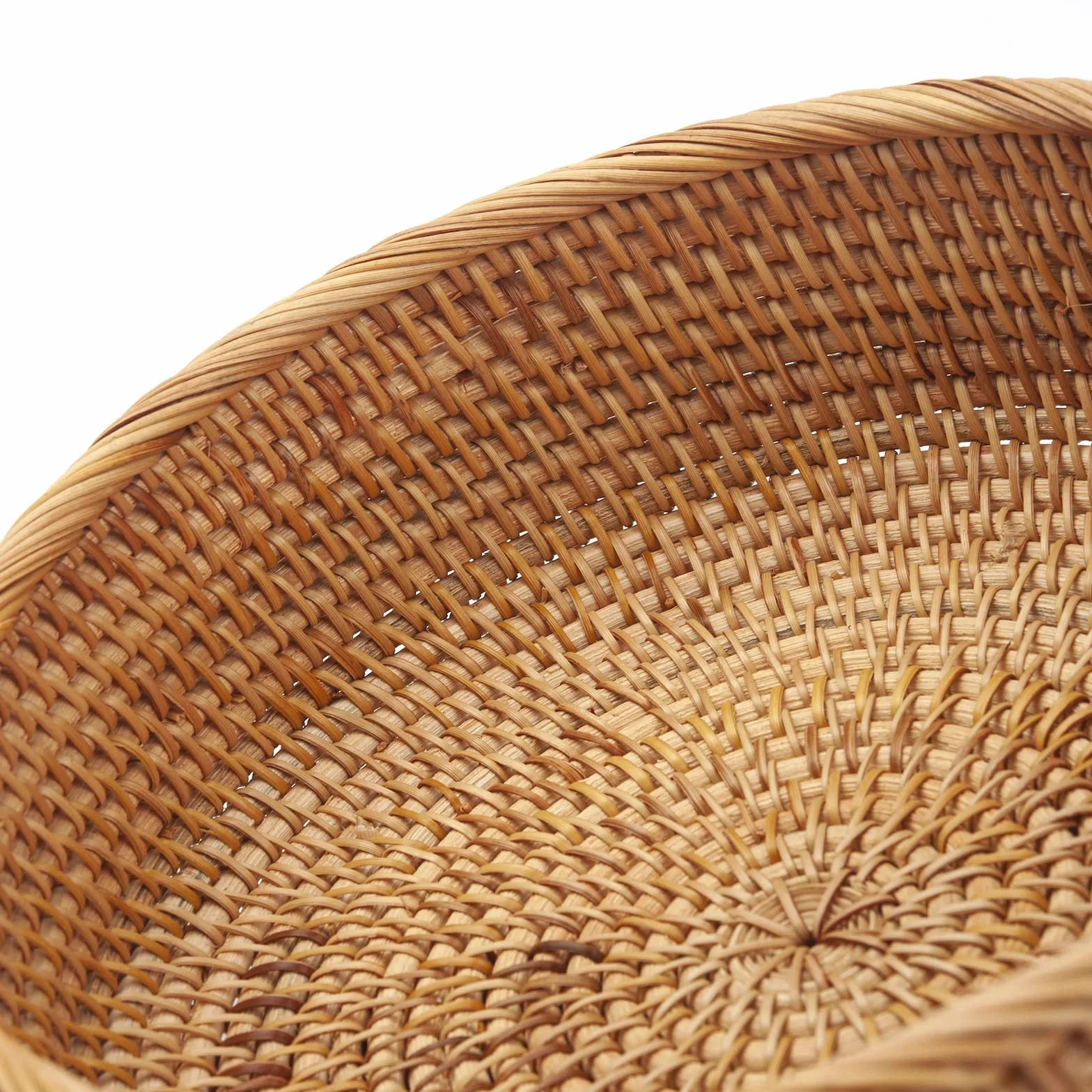 Cestini Portaoggetti Rotondi in Rattan Cesto Frutta Tessuta Impilabile per Armadi da Cucina Scaffale Naturale Set di 3