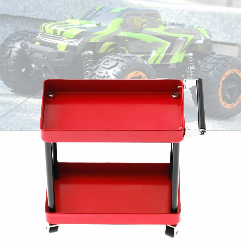 Portautensili in Metallo con Ruote per Officina Garage Rosso