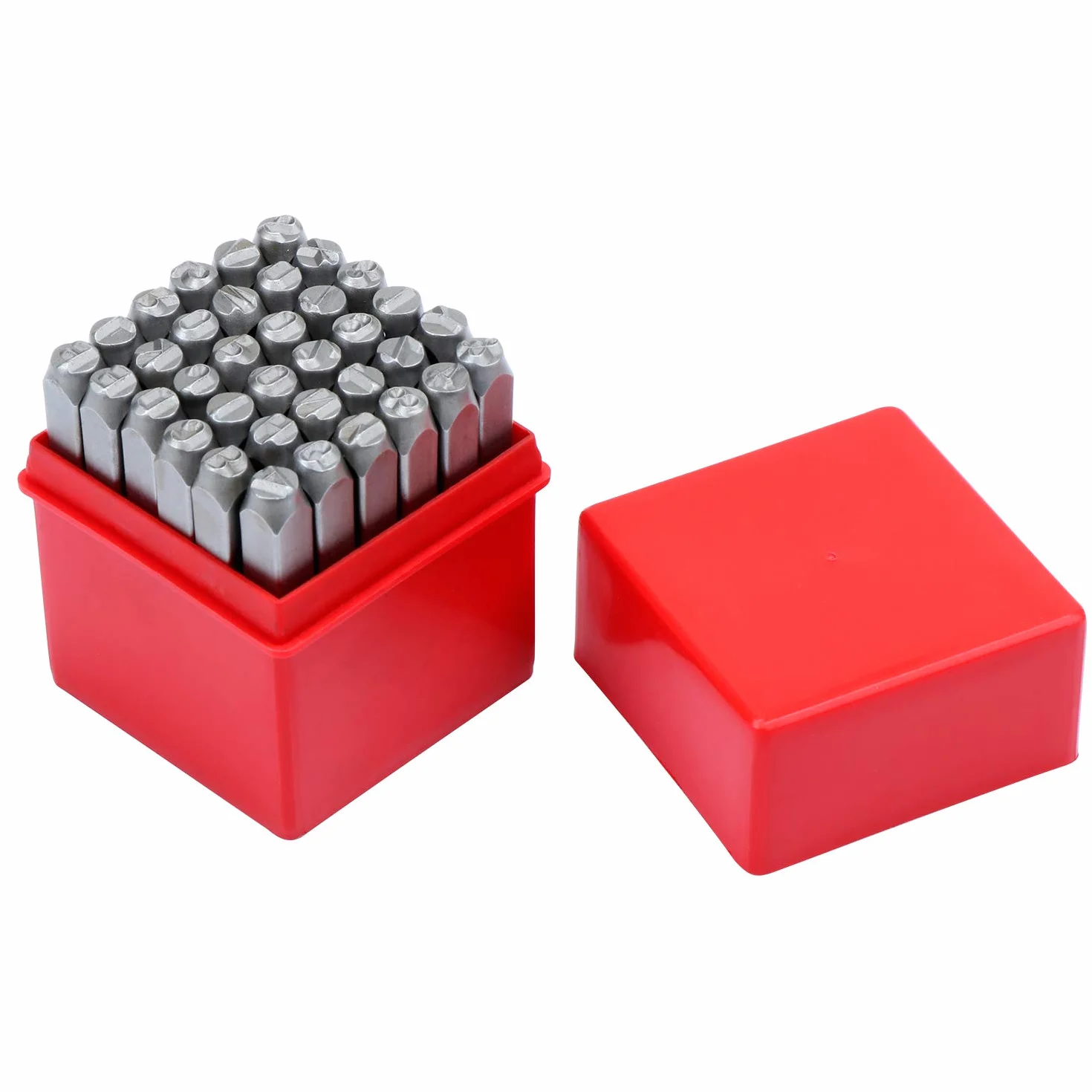 Lettere e Numeri Kit di punzoni, Set di punzoni per incisione caratteri alfabetici (36PCS, 6MM)