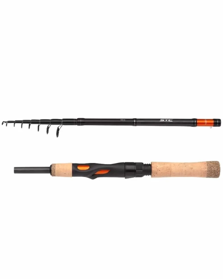 SHIMANO STC AX Spinning Mini Tele 1,80m 3-14g 10pc canna telescopica per ingombro ridotto