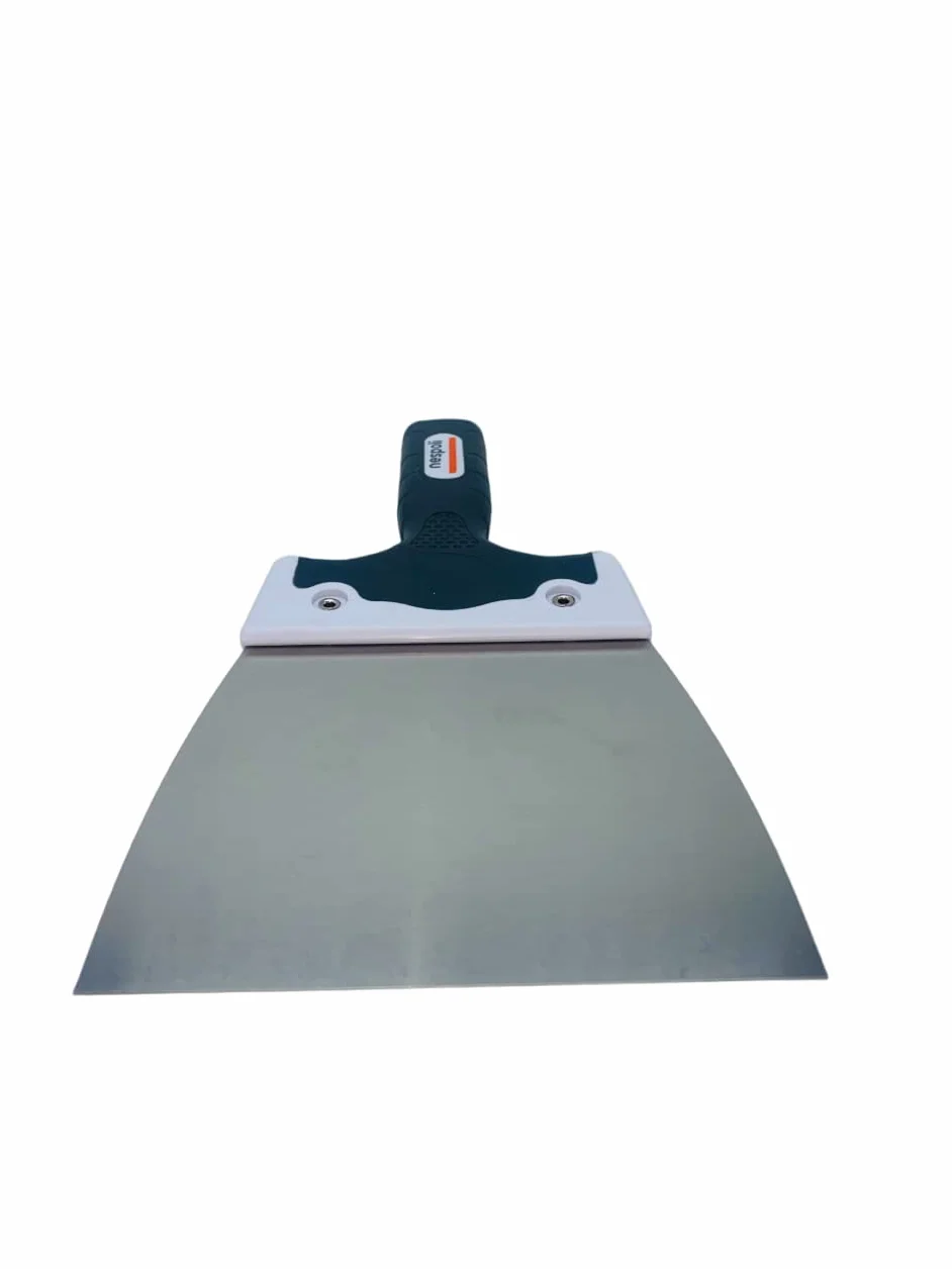 NESPOLI 37011 14 coltelli a spatola acciaio bi-materiale, Bianco, 14 cm