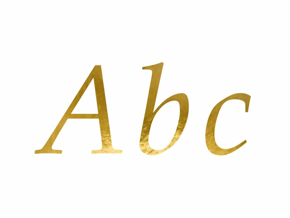 PartyDeco Adesivi a Lettere 5 Fogli 143 Lettere 25 Caratteri - Adesivi per Etichettatura, Artigianato e Decorazione - Oro