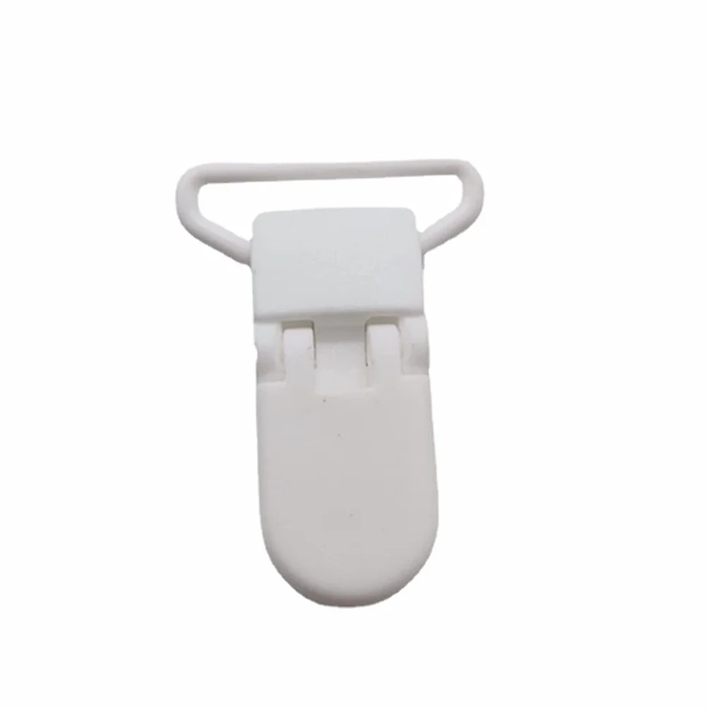 10 pezzi riutilizzabili in plastica distintivi clip per bambini manichino ciuccio clip per bambini giocattoli per artigianato bianco Durability