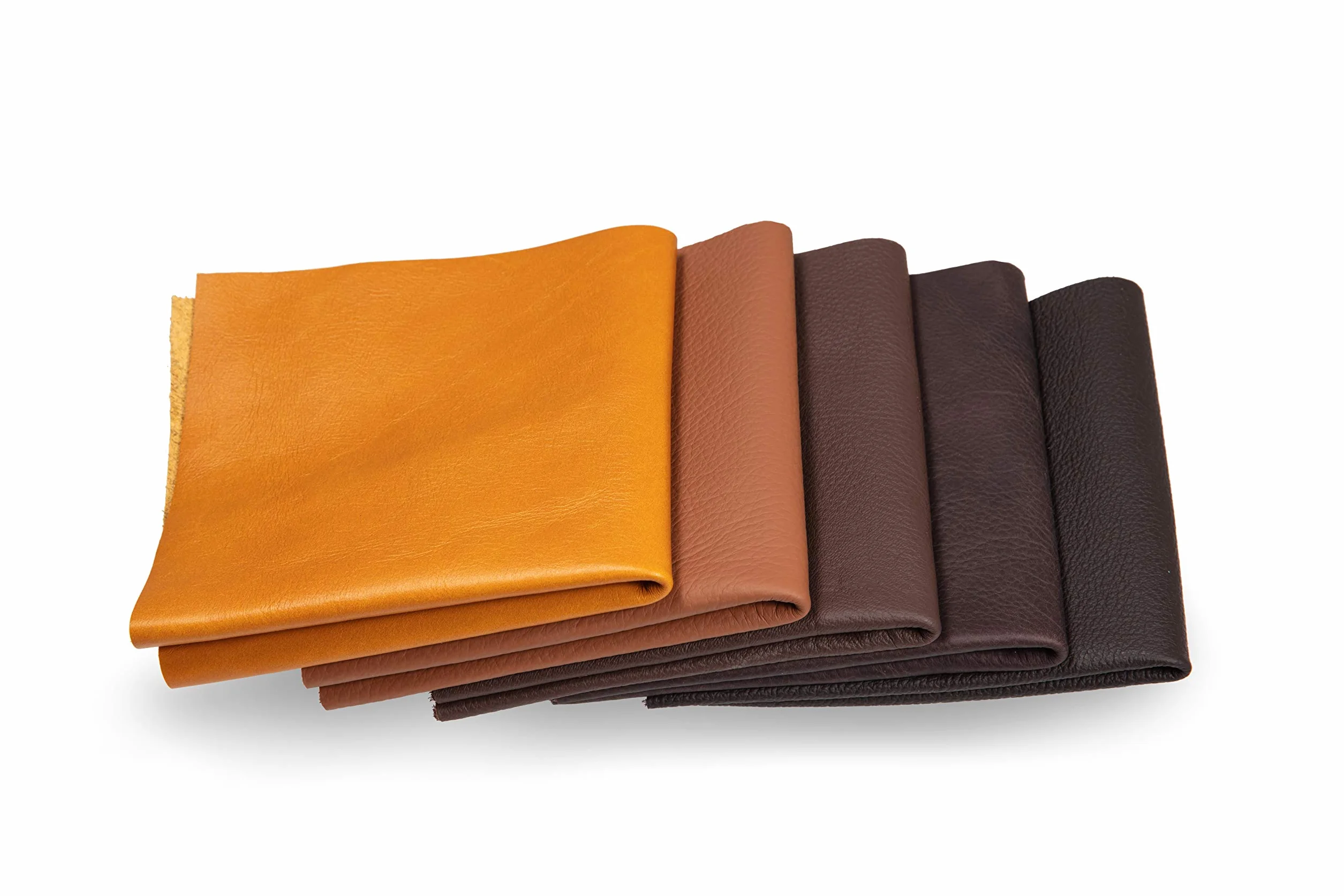 Ritagli di Pelle - Resti di Cuoio Marrone, Scampoli di Pellame, Grandi Dimensioni, Alta Qualità, Ideale per Borse, Scarpe, Riparazioni, Decorazioni, Artigianato, 1 kg, Formato A6
