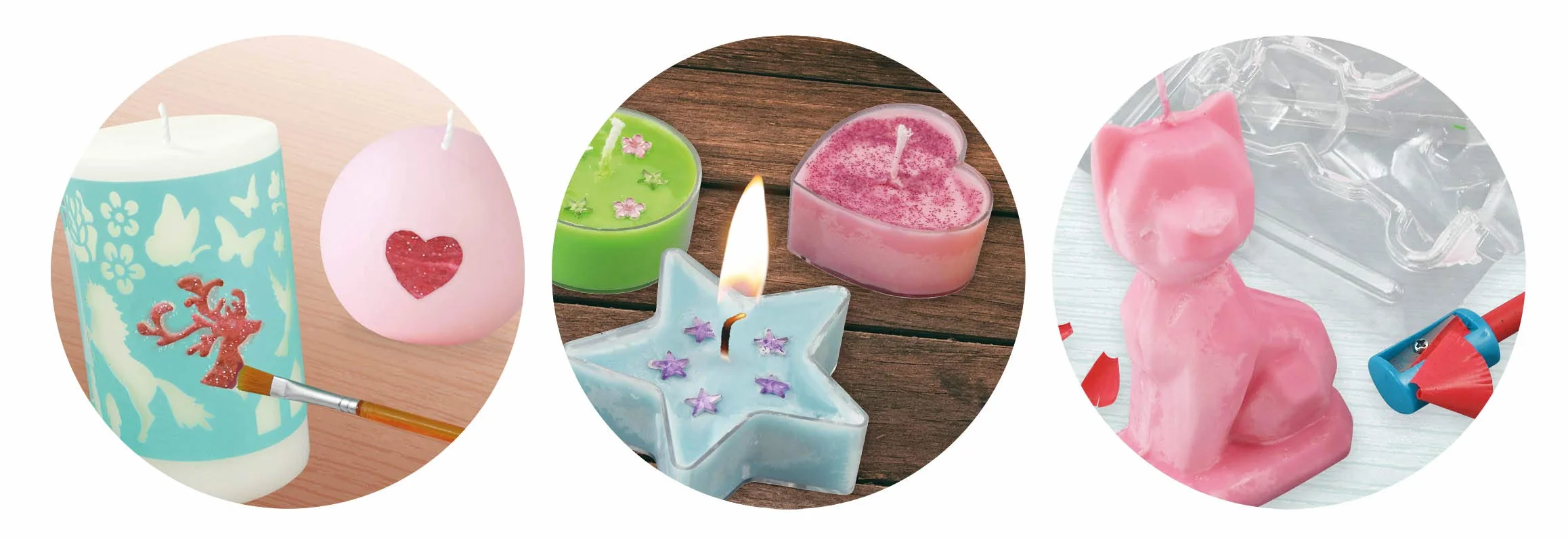 BUKI 5420 - Candele professionali da studio, multicolore