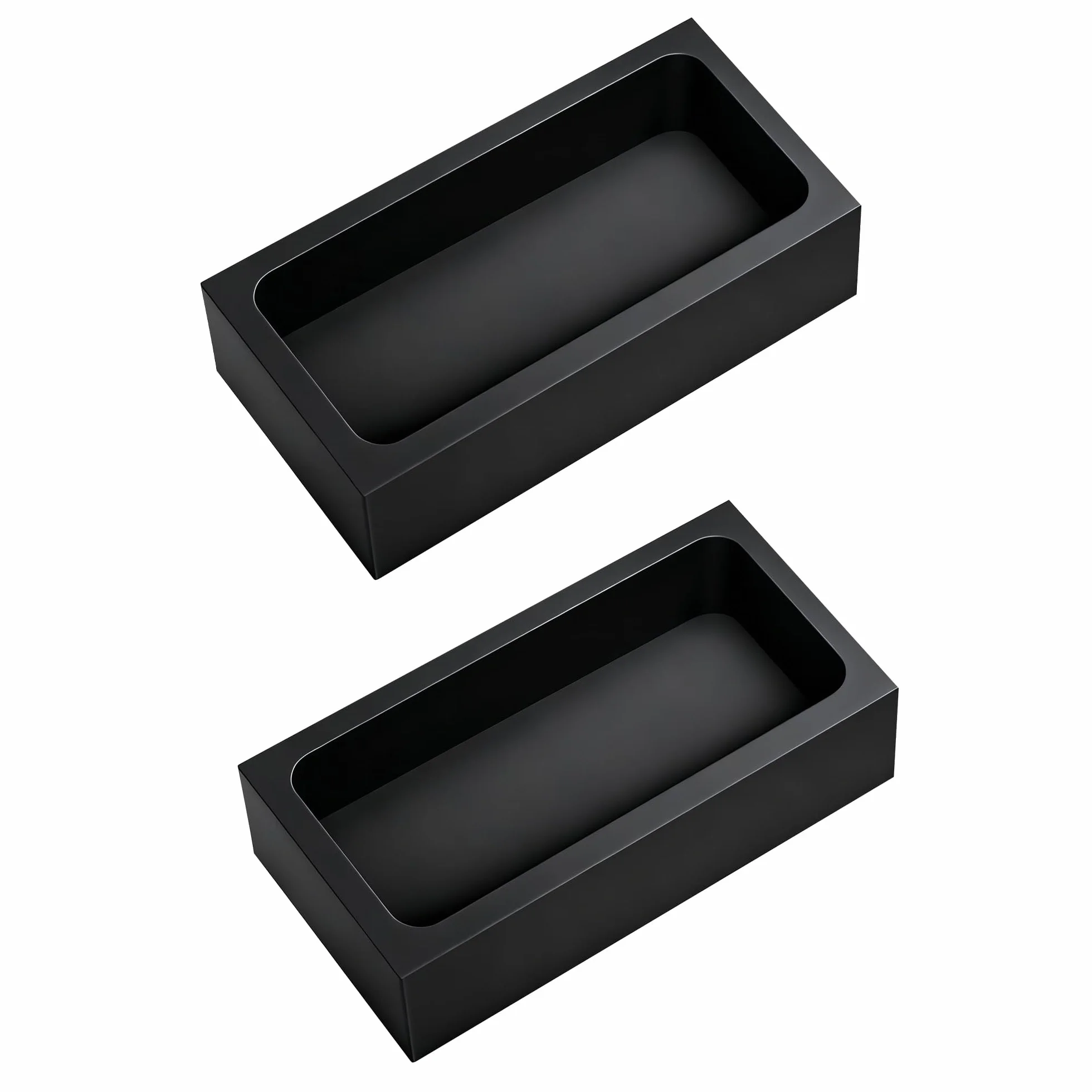 2 stampi per lingotti in grafite ad alta purezza da 1 kg, per colata oro, argento, alluminio, rame, ottone, resistenti al calore, strumenti di raffinazione per fusione di metalli
