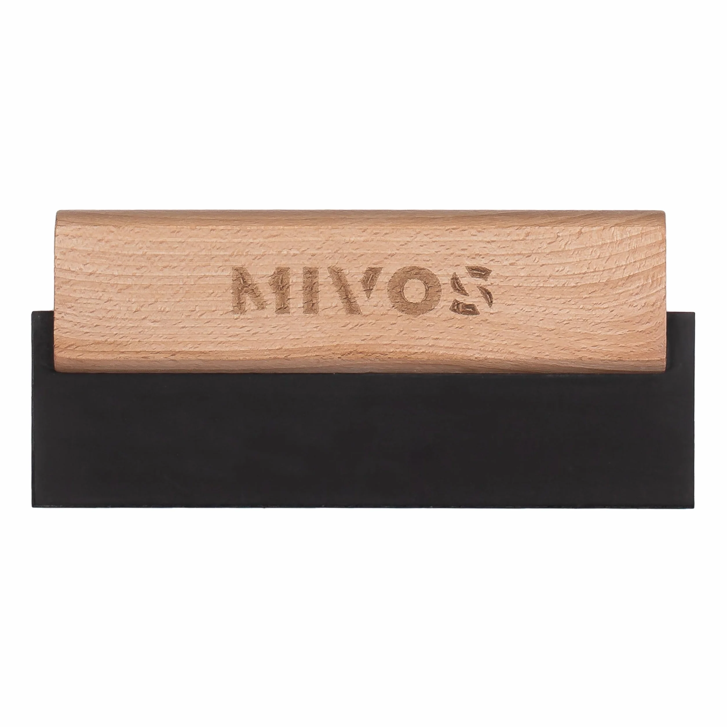 MIVOS Spatola in gomma - Set di spatole per piastrelle - 150 mm - 200 mm - 250 mm - 300 mm - Manico in legno per stuccare - Gomma per stuccare - Stuccatura - Made in EU