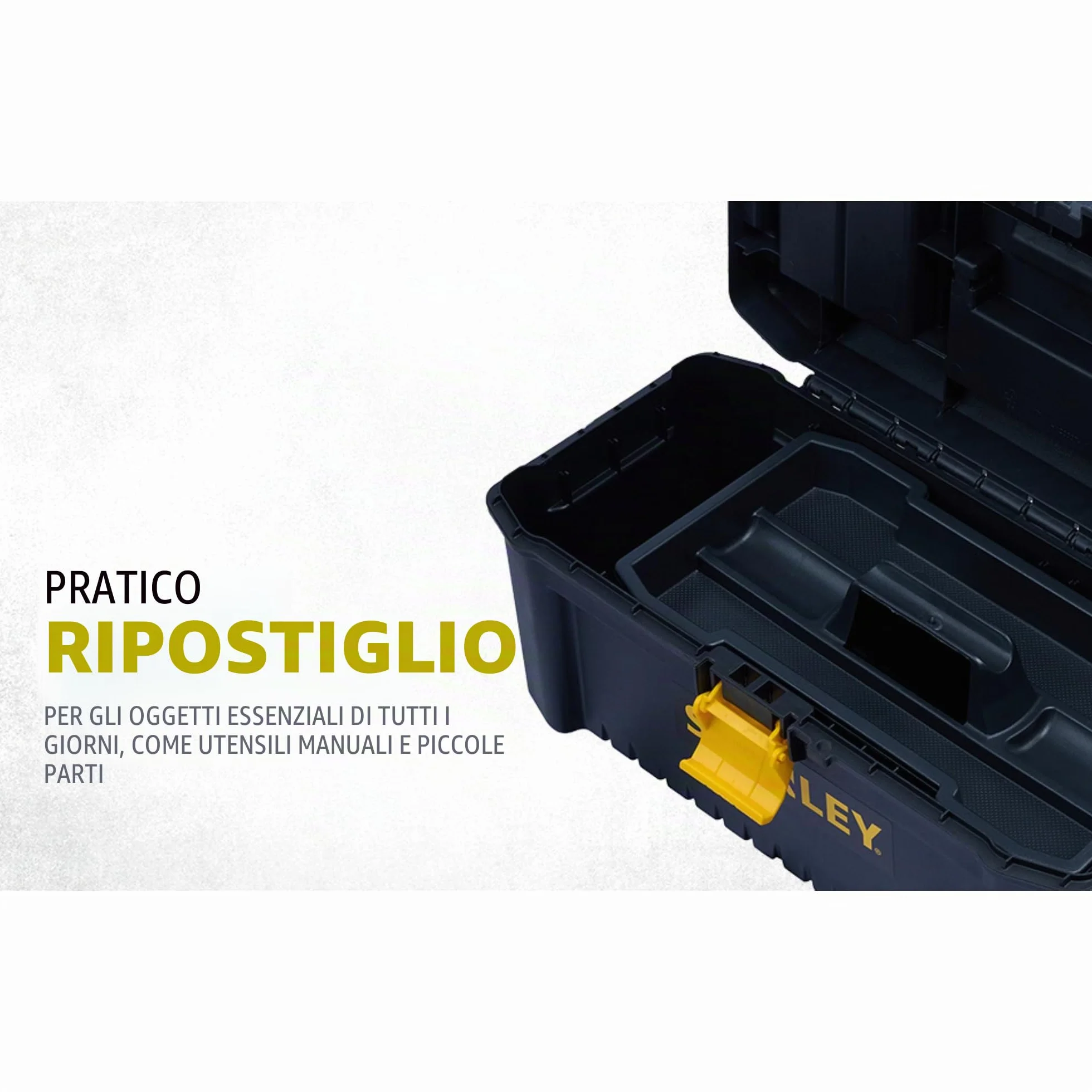 STANLEY STST1-75517 Cassetta Porta Utensili, Nero/Giallo, 16"