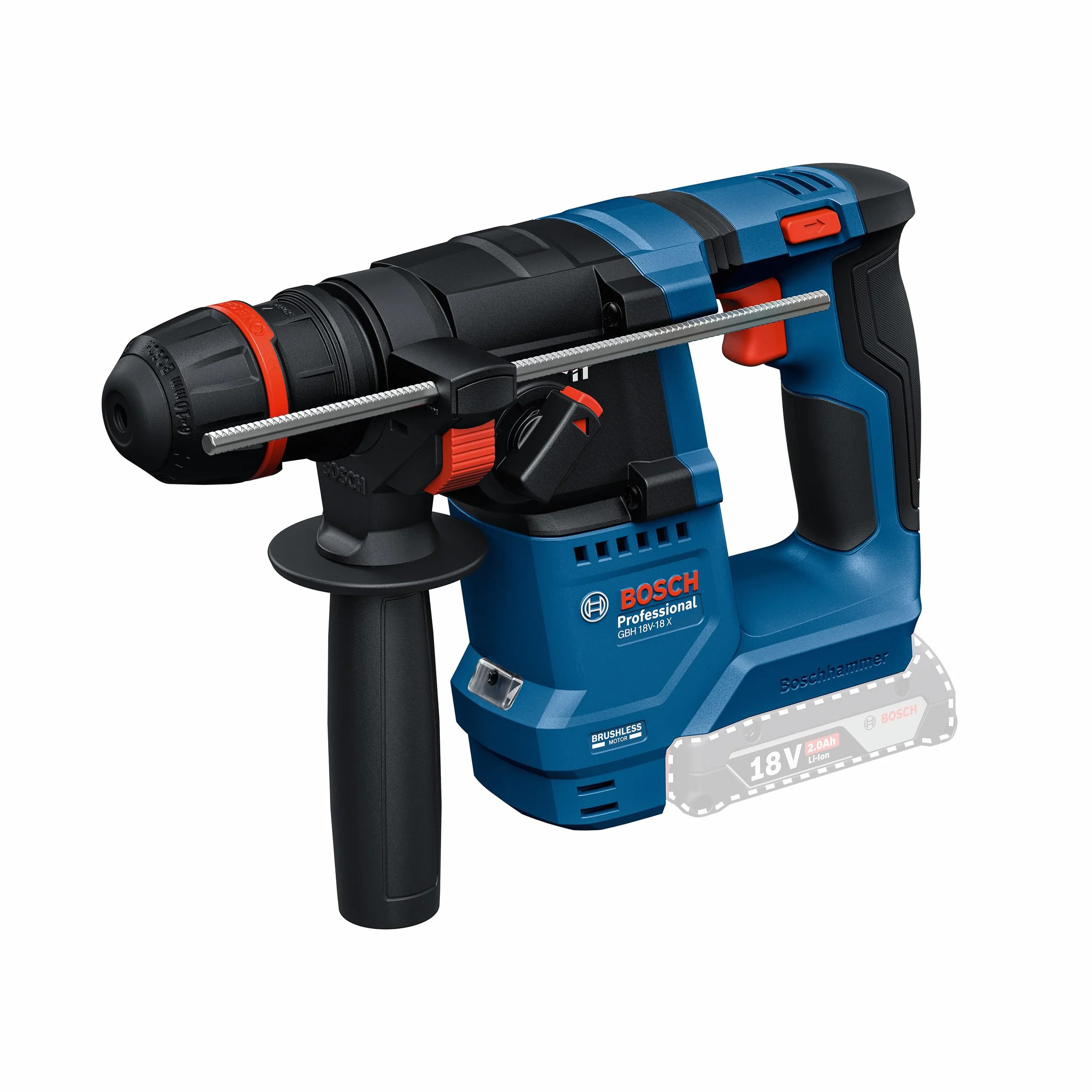Bosch Professional 18V System Martello perforatore a batteria GBH 18V-18 X (ONECHUCK)