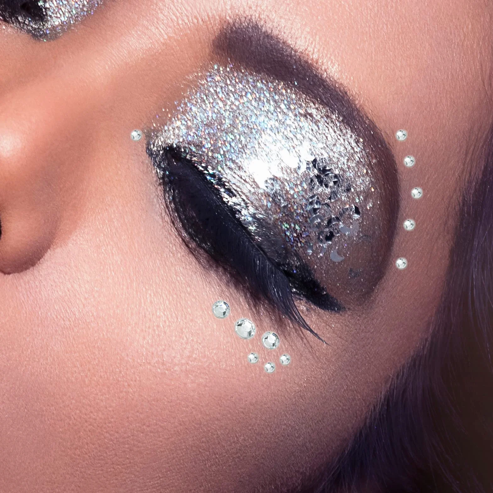 4 Fogli 1300 Pezzi Adesivi Strass, Autoadesivo Cristallo Strass Adesivo Telefono PC Decorazione Fai da Te Adesivi Acrilico Brillantini Glitter Gemme Rotondo di Perline