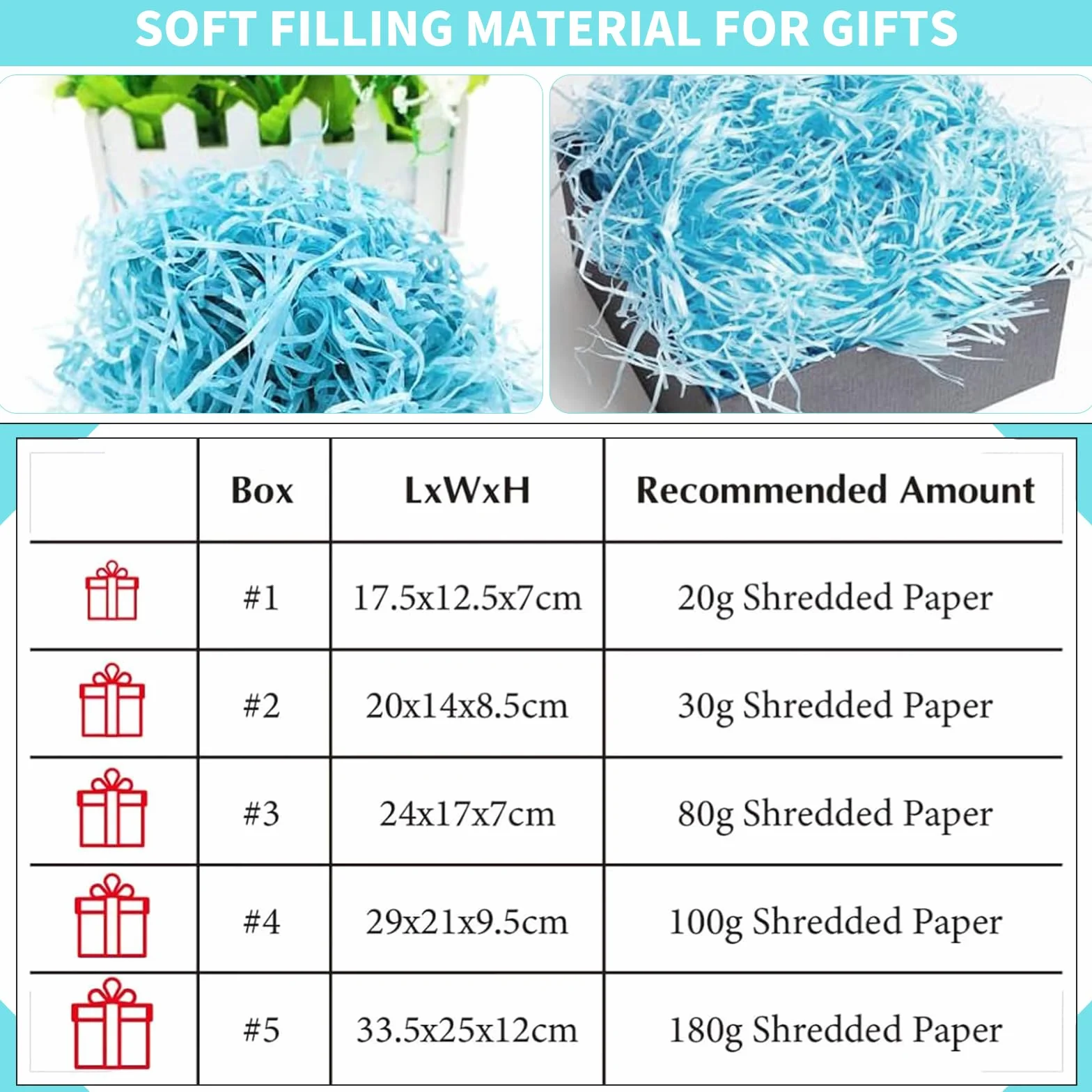 Hengrongshen Paglietta per Cesti, 500g Shred Carta Velina Regalo di Alta Qualità, Decorazione Rafia Decorazione Confezione Regalo per Natale, Matrimonio, Anniversario, Festa di San Valentino (Blu)