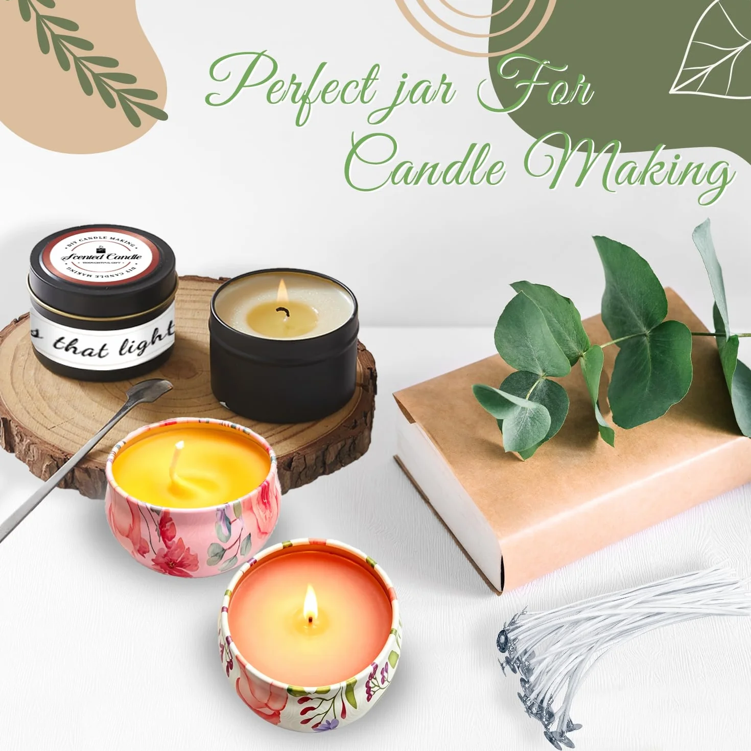 Kit per la fabbricazione di candele con fonditore di cera digitale, set fai da te per la fabbricazione di candele con cera di soia da 900g per principianti adulti per realizzare candele profumate