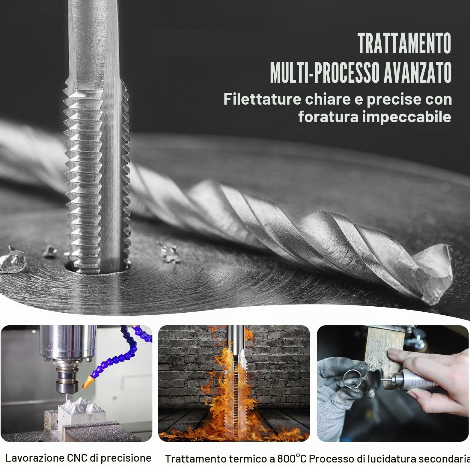 VEVOR Set di Filiere Maschi Utensili per Filettatura Misura Metrica M2-M18 110 Pezzi in Totale, Set per Rubinetti Matrici in Lega di Zinco Utensili per Filettature in Valigetta, Set Rubinetti Chiavi