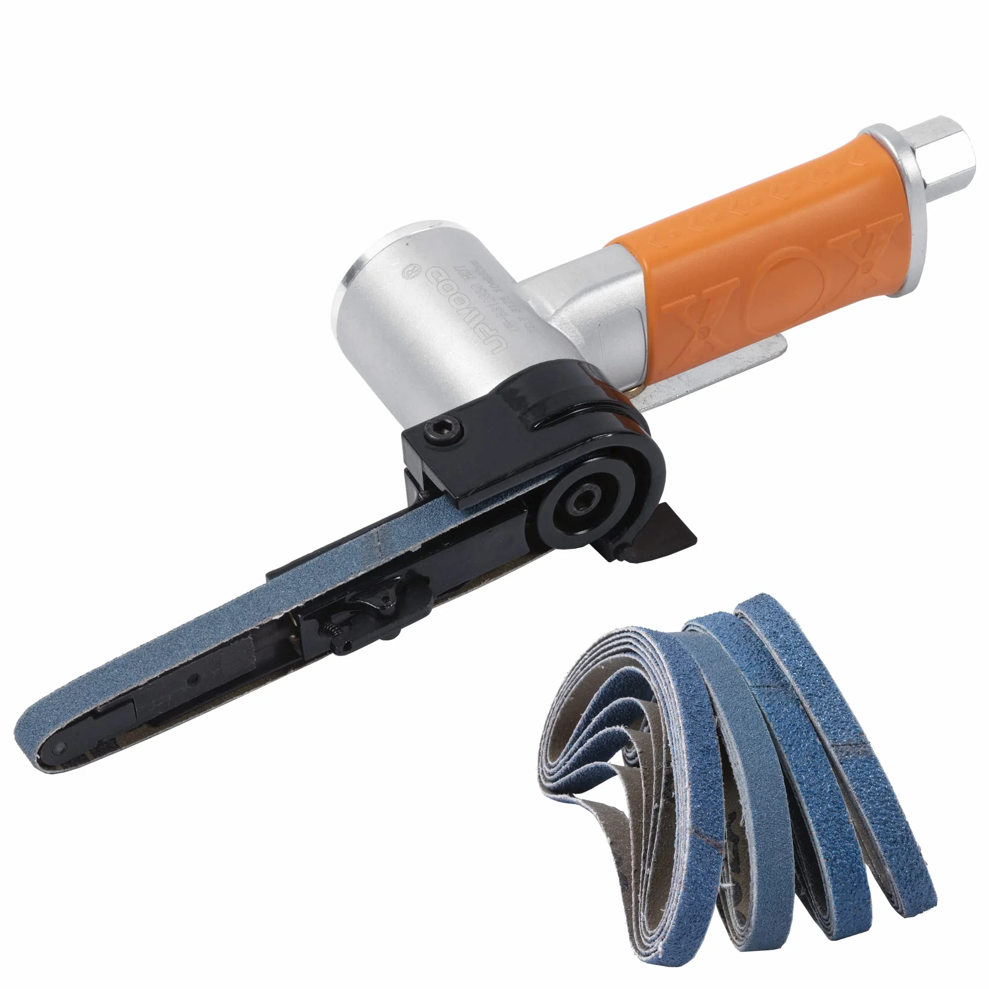 Levigatrice a nastro, 10 x 330 mm, taglia del nastro, utensile pneumatico con 20 nastri (#40, 60, 80 e #120), ottima per sbavatura, levigatura e finitura