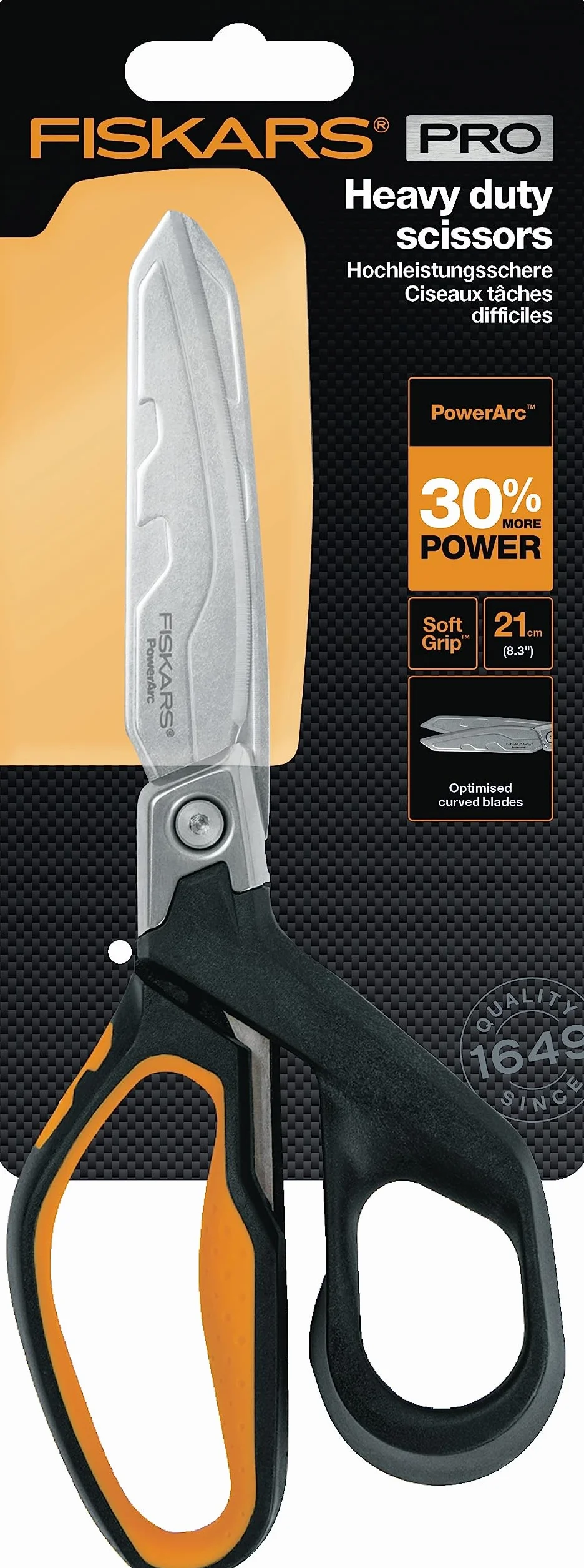 Fiskars Forbici per lavori Pesanti, Arancione/Nero, 1027204