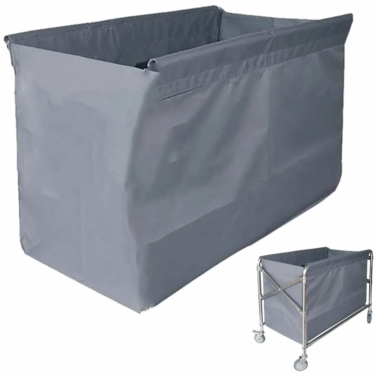Borsa di ricambio per carrello della biancheria, borsa rimovibile in tessuto Oxford per cesto della biancheria, borsa di ricambio per carrello da hotel