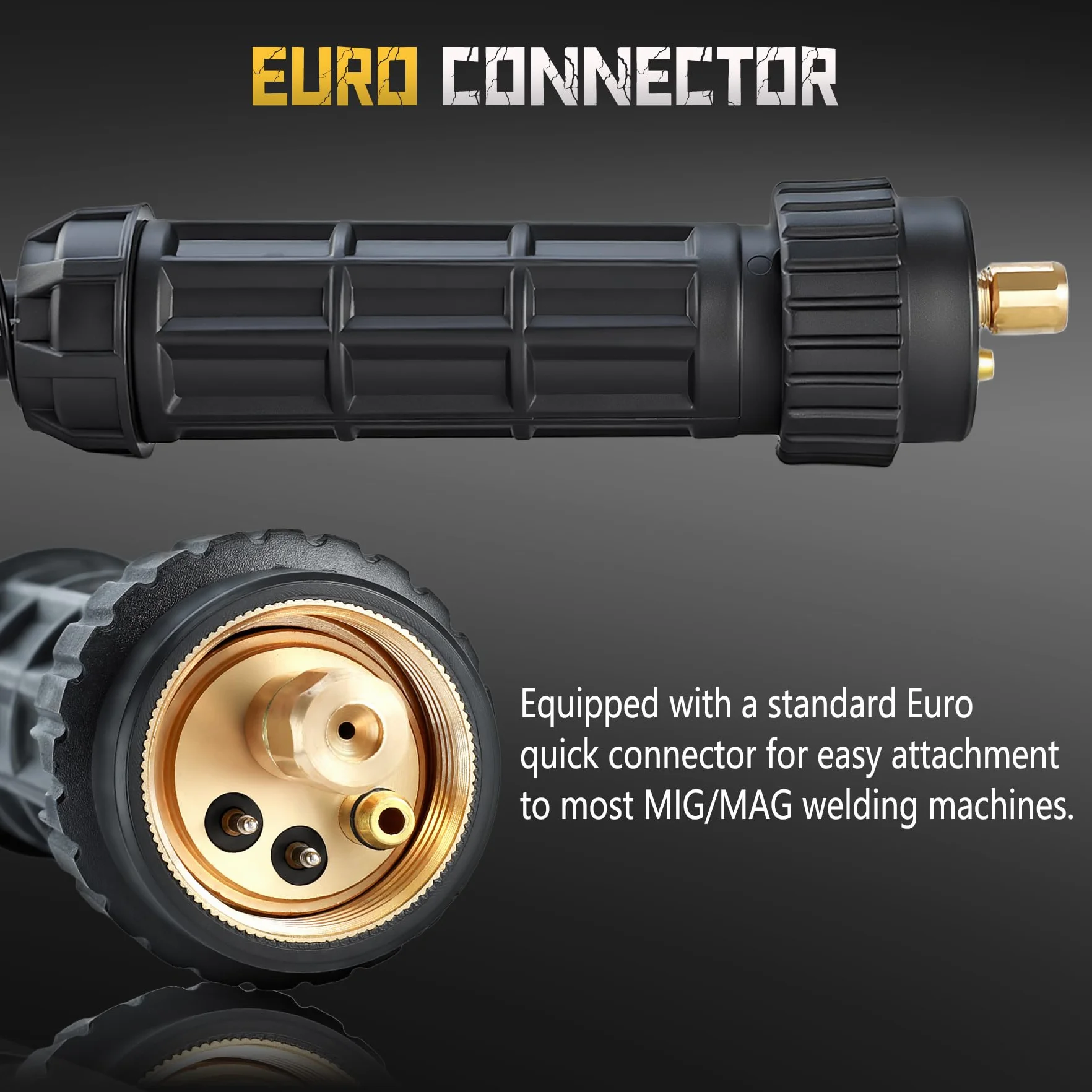 Torcia di Saldatura a filo MIG/MAG MB15AK 4M con Set 22 Pezzi Deteriorabili, Connessioni in Rame Puro e Impugnatura Ergonomica, per Saldatura CO² in Officina e Industria