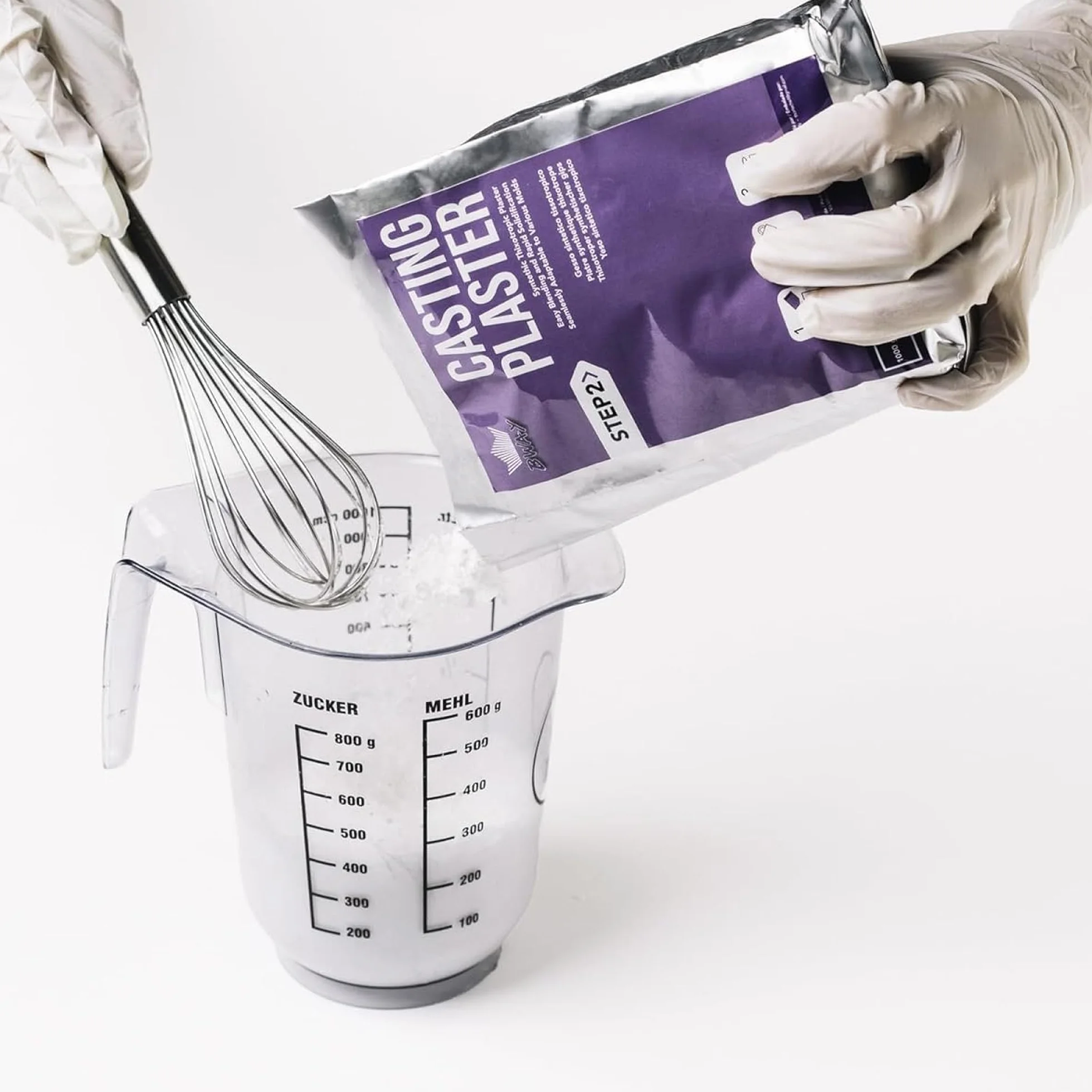 BWAY Gesso per Stampi in Polvere di Ceramica Bianca - Polvere di Gesso Ceramico per Stampi in Silicone di Alta Qualità - Ideale per Fai da Te e Progetti Creativi - Confezione da 5 Kg