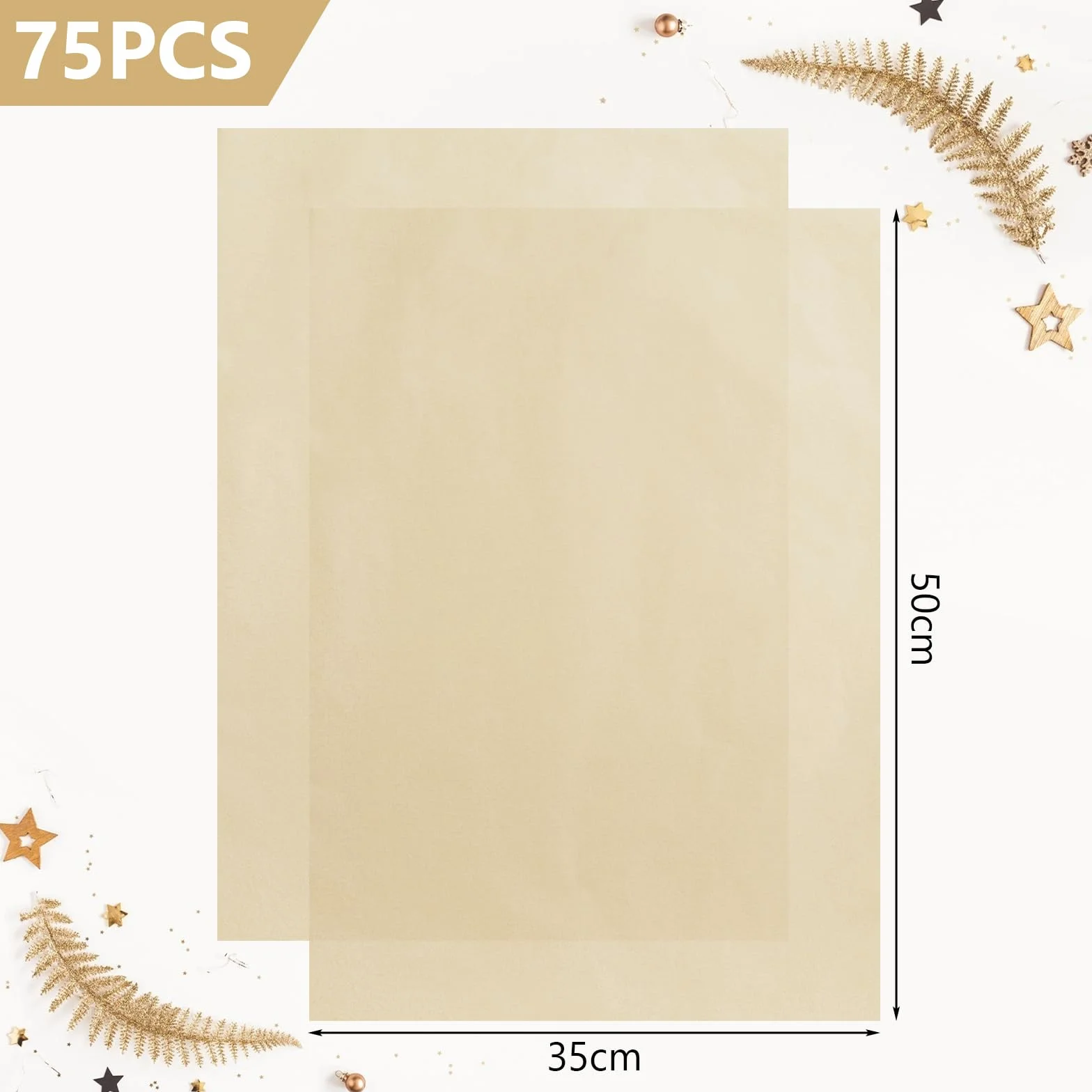 VGOODALL 75 fogli carta velina Kraft 50x35 cm marrone