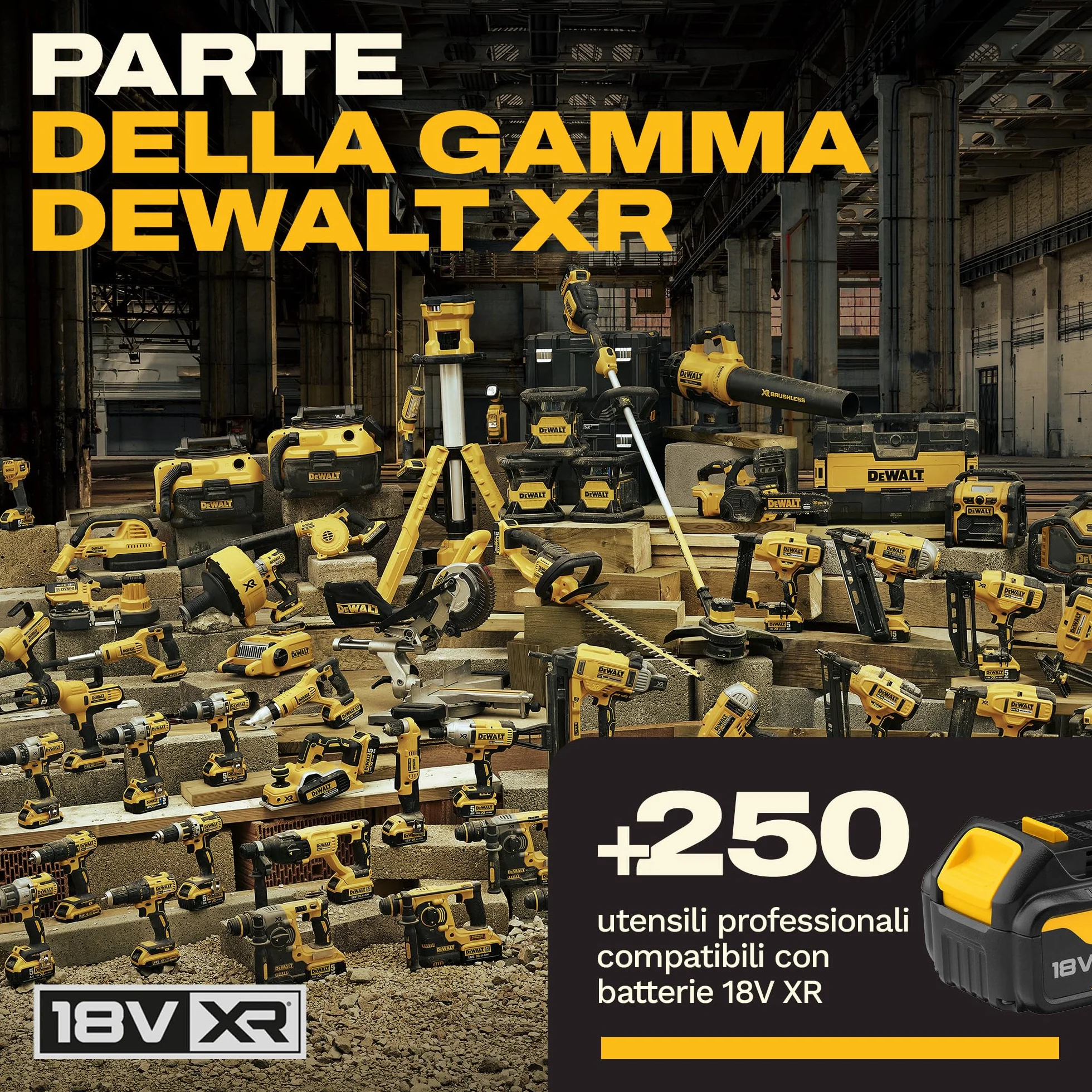 DEWALT Kit Combo 18V 4PC con 3 batterie 4Ah DCK424M3-QW