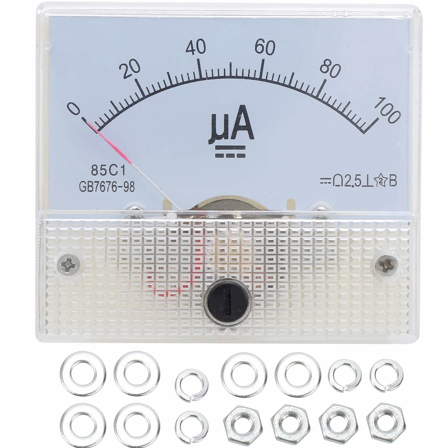 Amperometro Analogico 85C1 DC 0~100UA Tipo di Puntatore Amperometro Strumento di Misurazione del Misuratore di Corrente Analogico