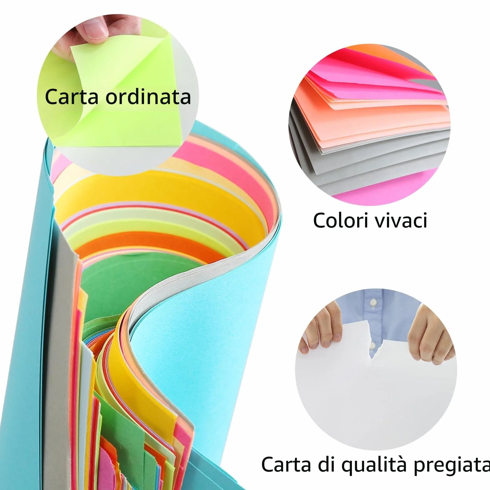 CRESZZLE 200 Fogli Cartoncini Colorati A4 70g, 20 Colori Carta per Origami 297x210mm