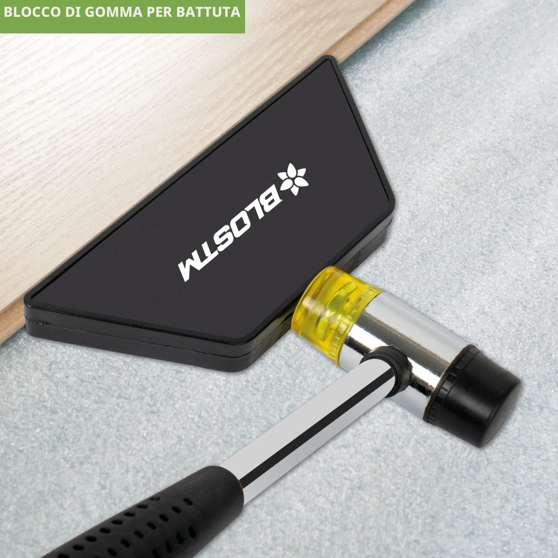 BLOSTM Kit Montaggio Laminato - 30 Distanziatori Pavimento, Martello di Gomma a Doppia Faccia, Robusto Blocco per Maschiare, Barra di Trazione Incastro in Acciaio