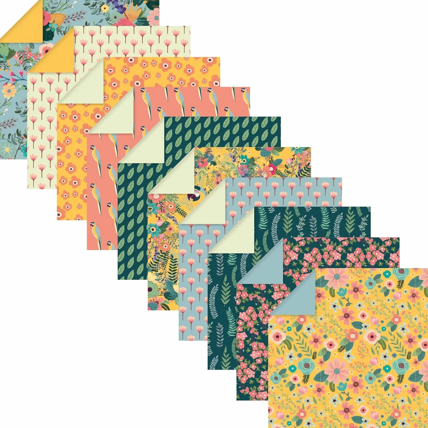 Clairefontaine 95351C Papier Origami 70g/m² 15x15cm 30 motivi colorati