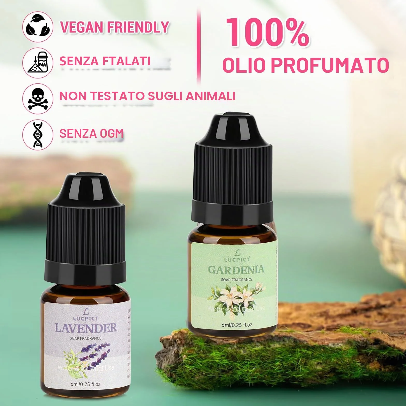 Set di oli profumati da 10 x 6 ml, olio profumato per la creazione di saponi, set di oli profumati liquidi per saponi, set di oli profumati di qualità alimentare per bombe da bagno fai da te