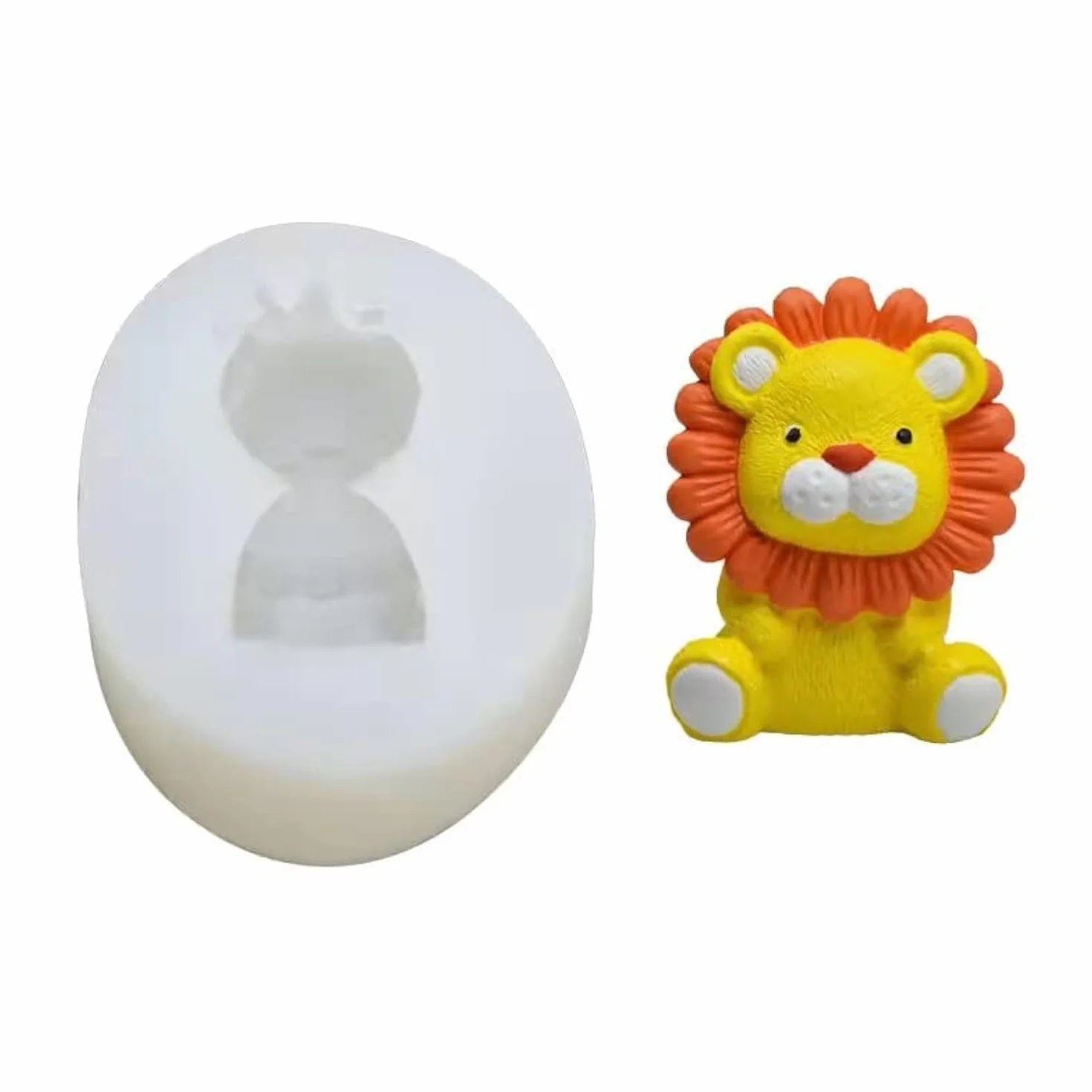 Stampo tridimensionale in silicone a forma di leone fai da te, per cioccolato, mousse, fondente, sapone, gesso, stampo per sapone