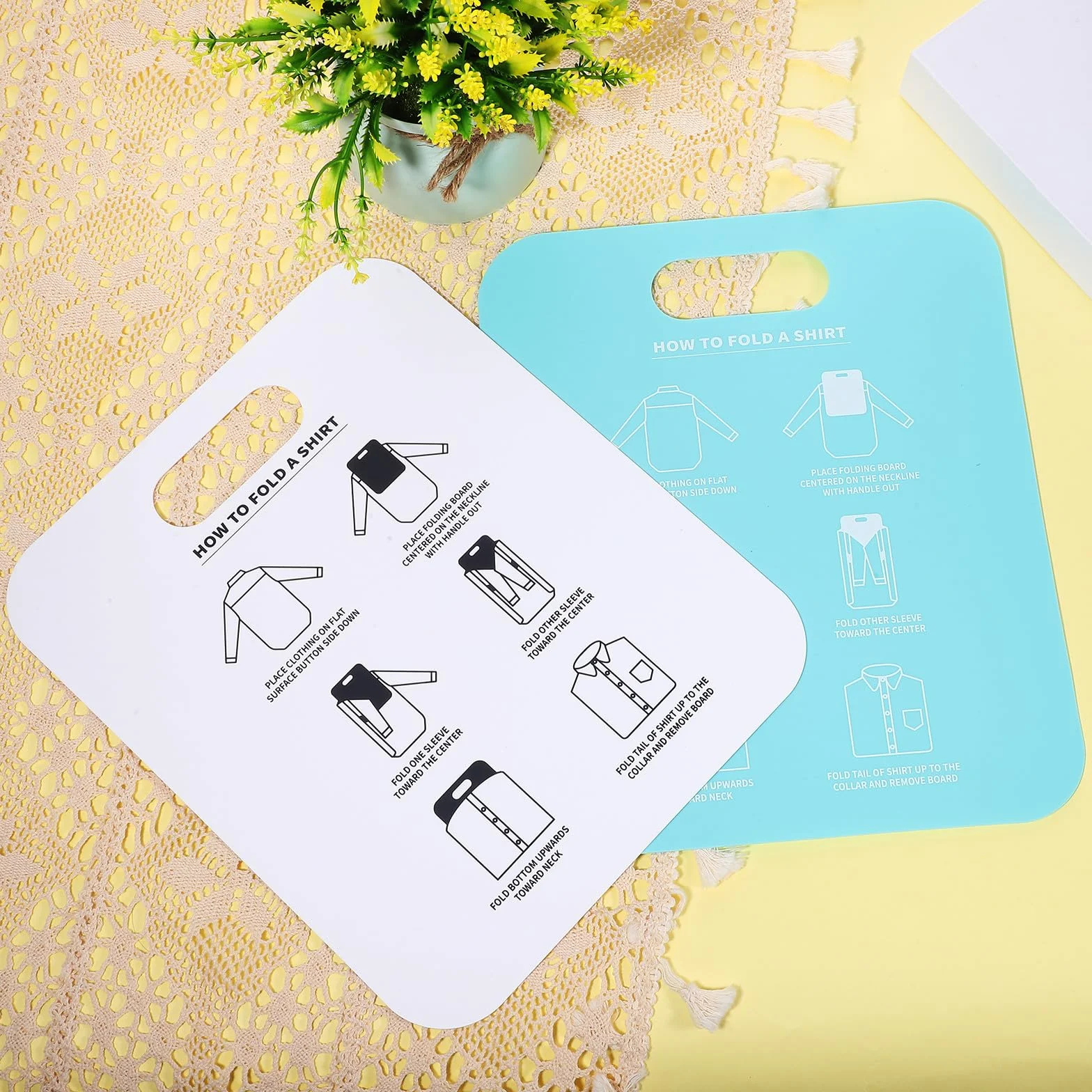 Set 2 Pezzi Tavola Pieghevole per Vestiti per Adulti, Strumento per Piegare Magliette e Camicie, Cartella per Abbigliamento Design Pratico, Uso Domestico per Armadi