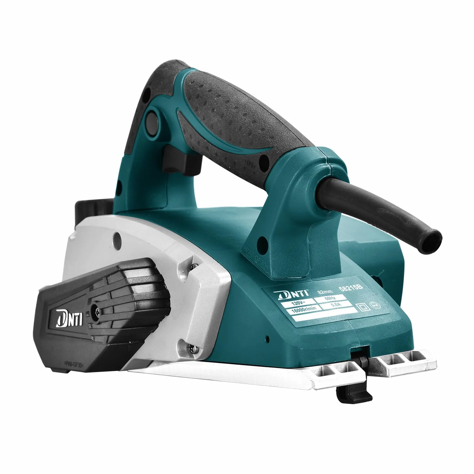 DNTI pialla elettrica per legno Tensione 220-240V Potenza 620 W Giri Min. 16000 Largh Pialla 82 Mm Profondità Asportazione 2 Mm Ideale per il fai da te e la lavorazione del legno 58215B