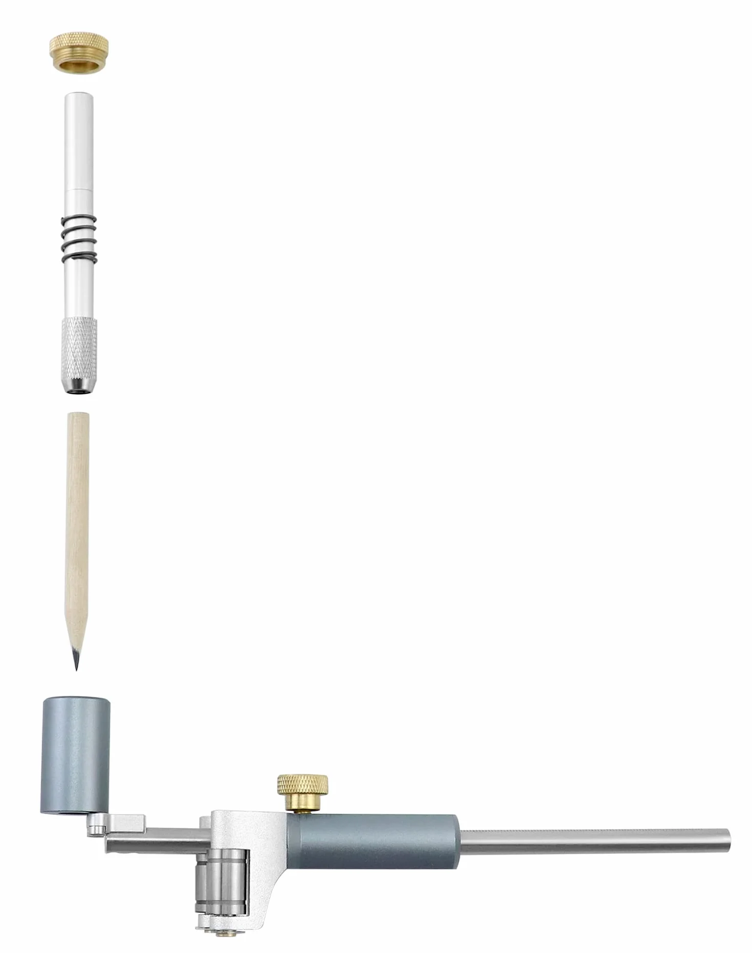 QWORK® Strumento per tracciare legno a doppio scopo per il disegno preciso di linee e archi (0-120 mm)
