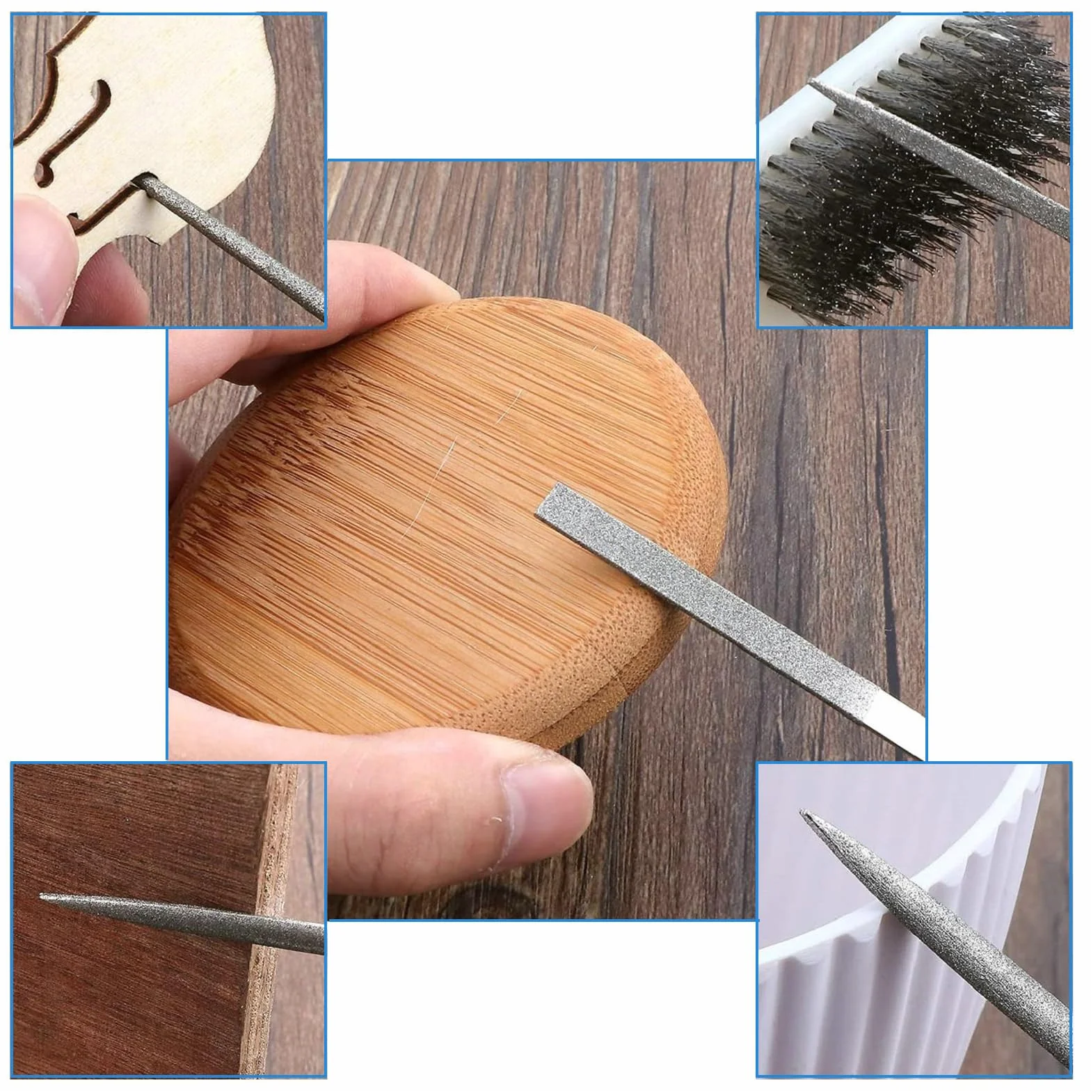 Set di lime ad ago 13 pezzi – Lima di alta qualità per legno e metallo, incluso lime per chiavi e lime diamantate, ideale per officina e fai-da-te, con pratica borsa di stoccaggio