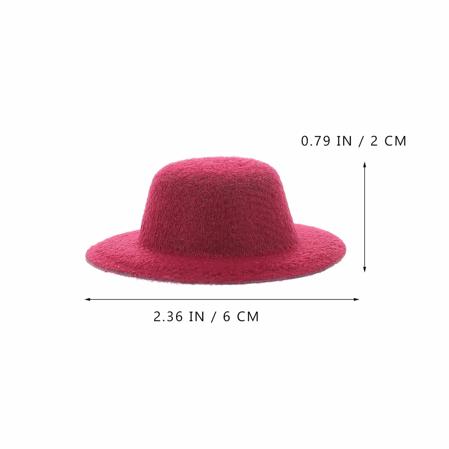 GARVALON 15 Pezzi Mini Cappelli Decorativi per Bambole, Accessori in Stoffa Facili da Installare, per Casa delle Bambole e attività Manuali