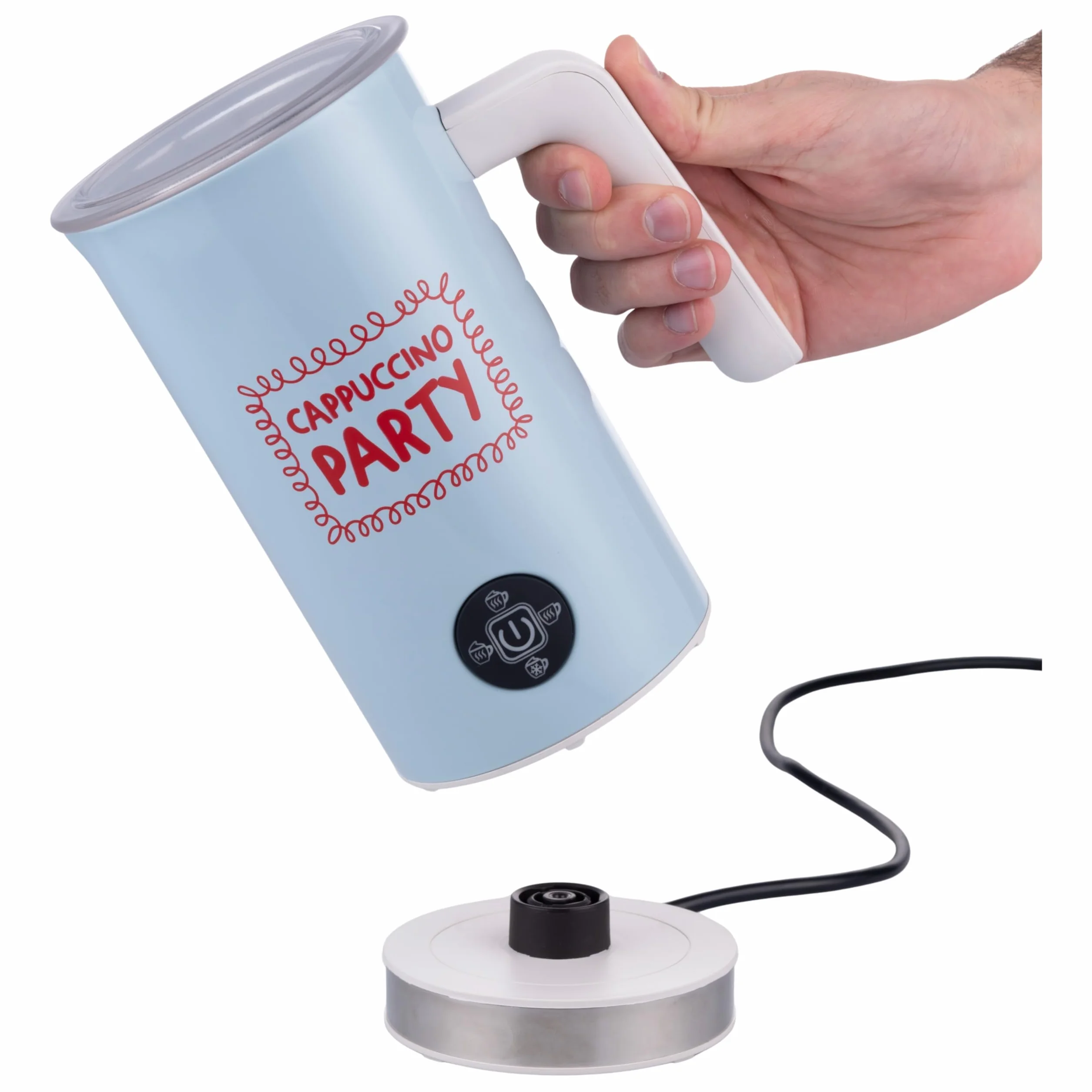 Cappuccinatore in acciaio inox, monta e scalda, 500 W, avorio, More Amor