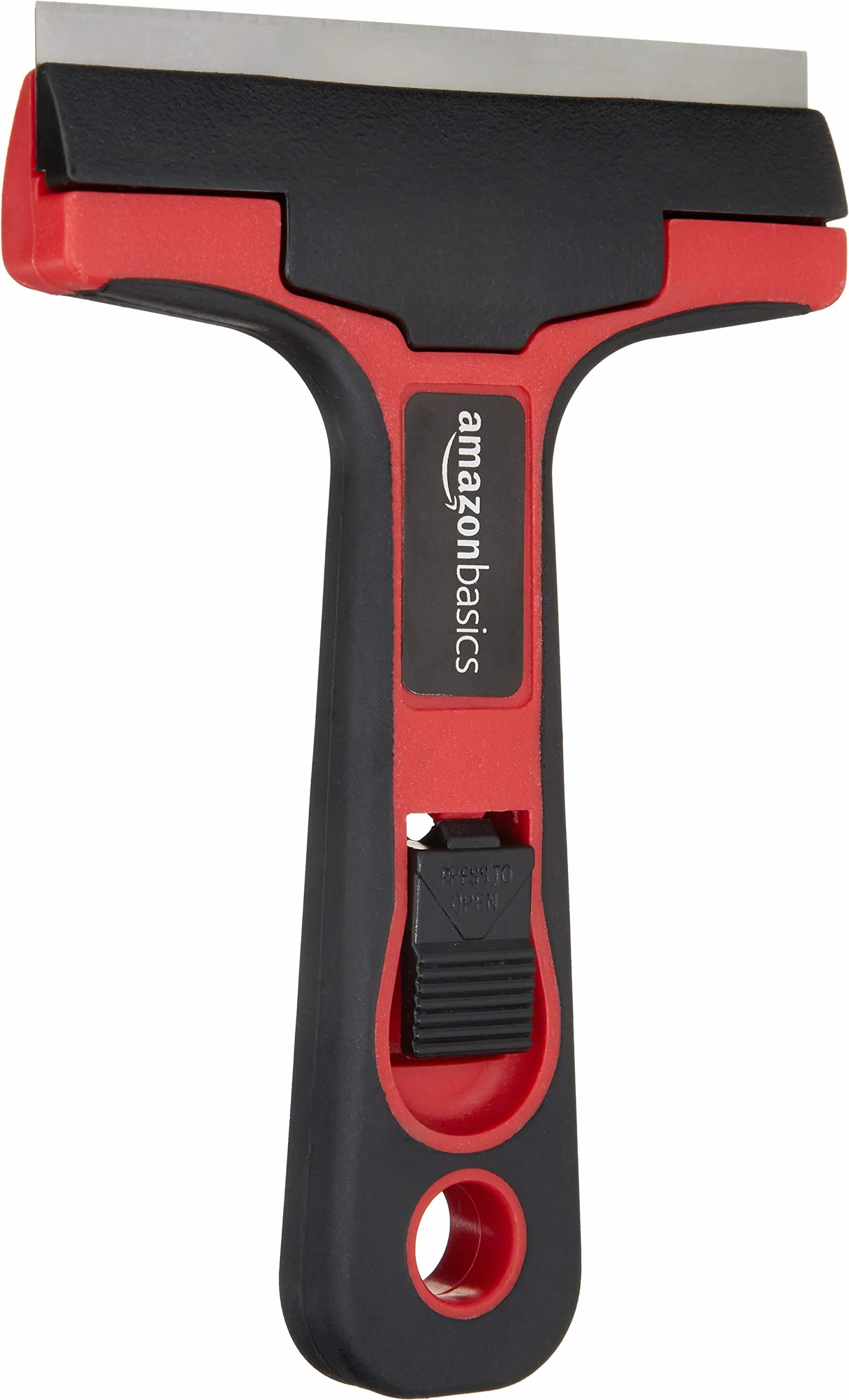 Amazon Basics Raschietto per vetro e piastrelle con impugnatura morbida da 10.16 cm