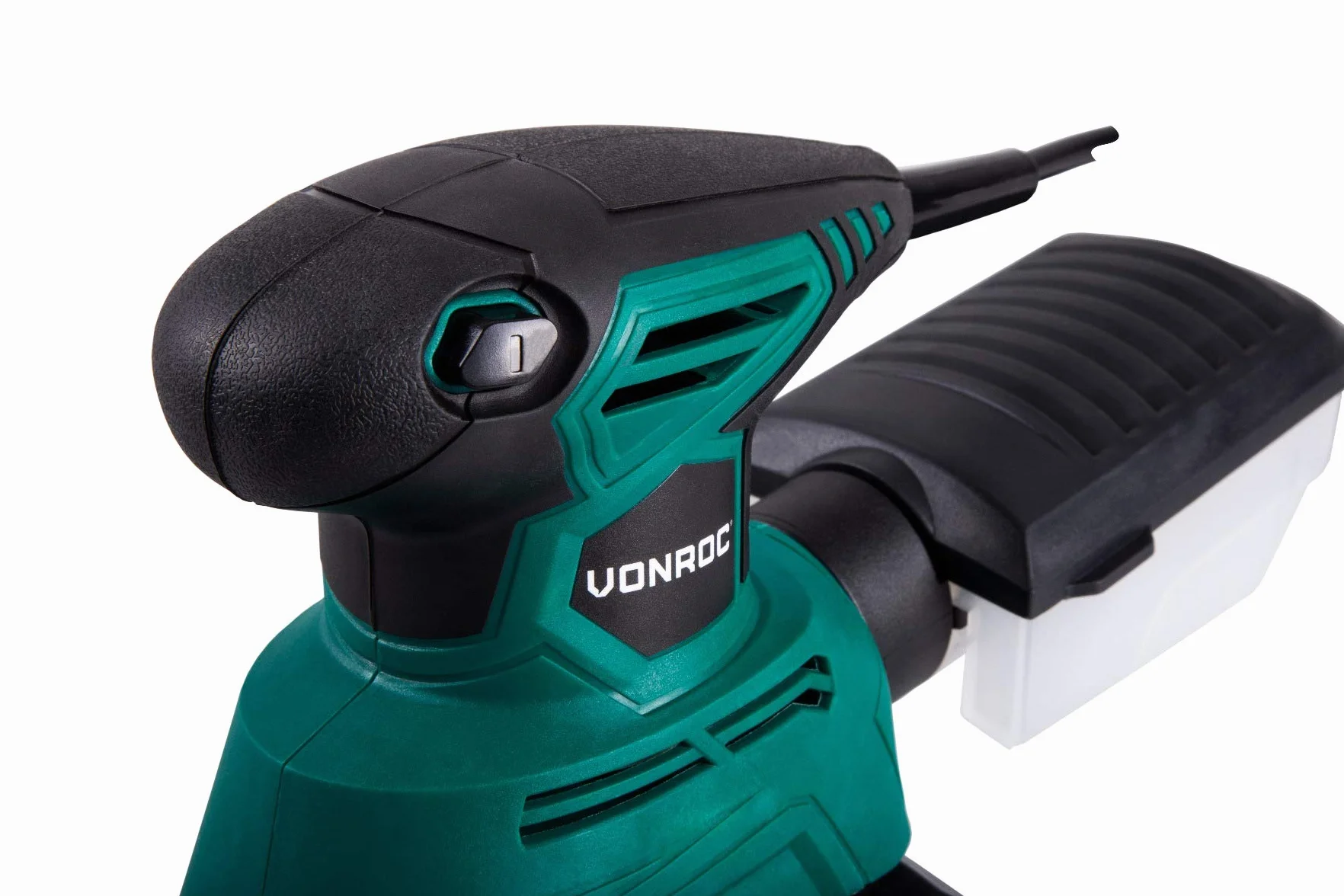 VONROC Levigatrice triangolare multifunzione 130W con contenitore polvere e 6 fogli abrasivi