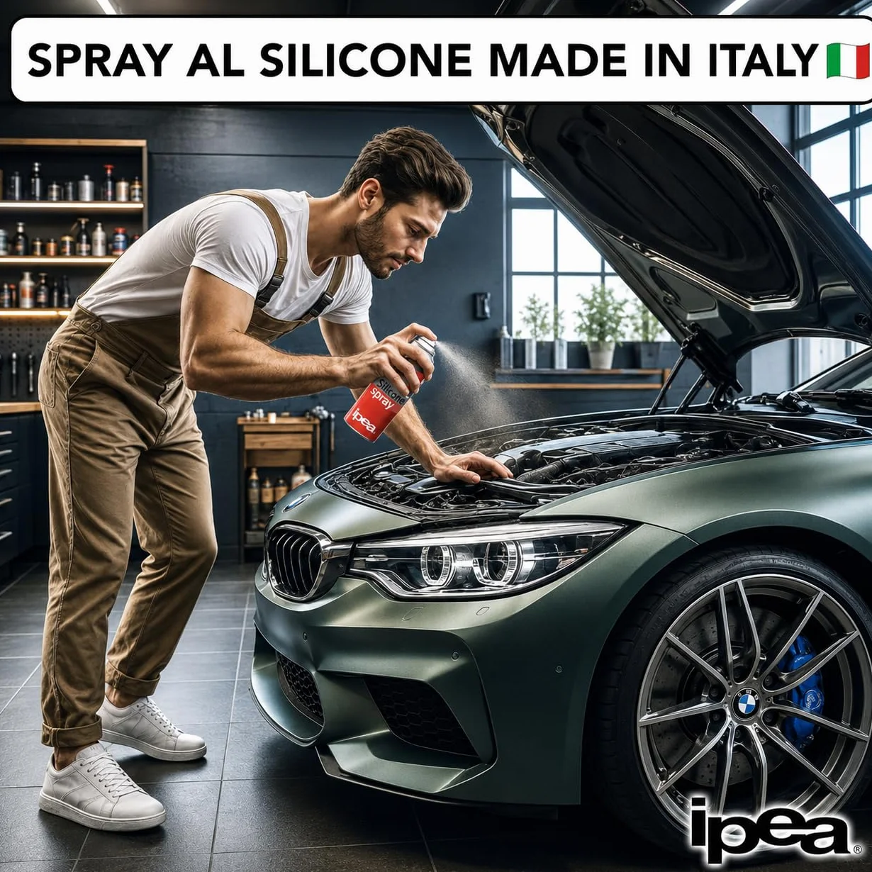 IPEA Spray al Silicone Lubrificante Protettivo Antiadesivo 400 ml 800 ml Bomboletta Spray Multiuso Incolore per Metallo Gomma Plastica Legno Tessuti Elettrodomestici