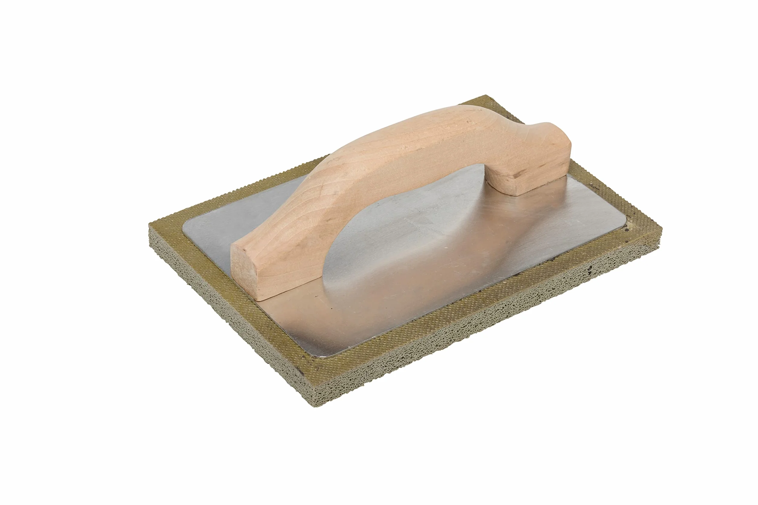 Nespoli Frattazzo Spugna Grigia Manico Legno 14x21 cm