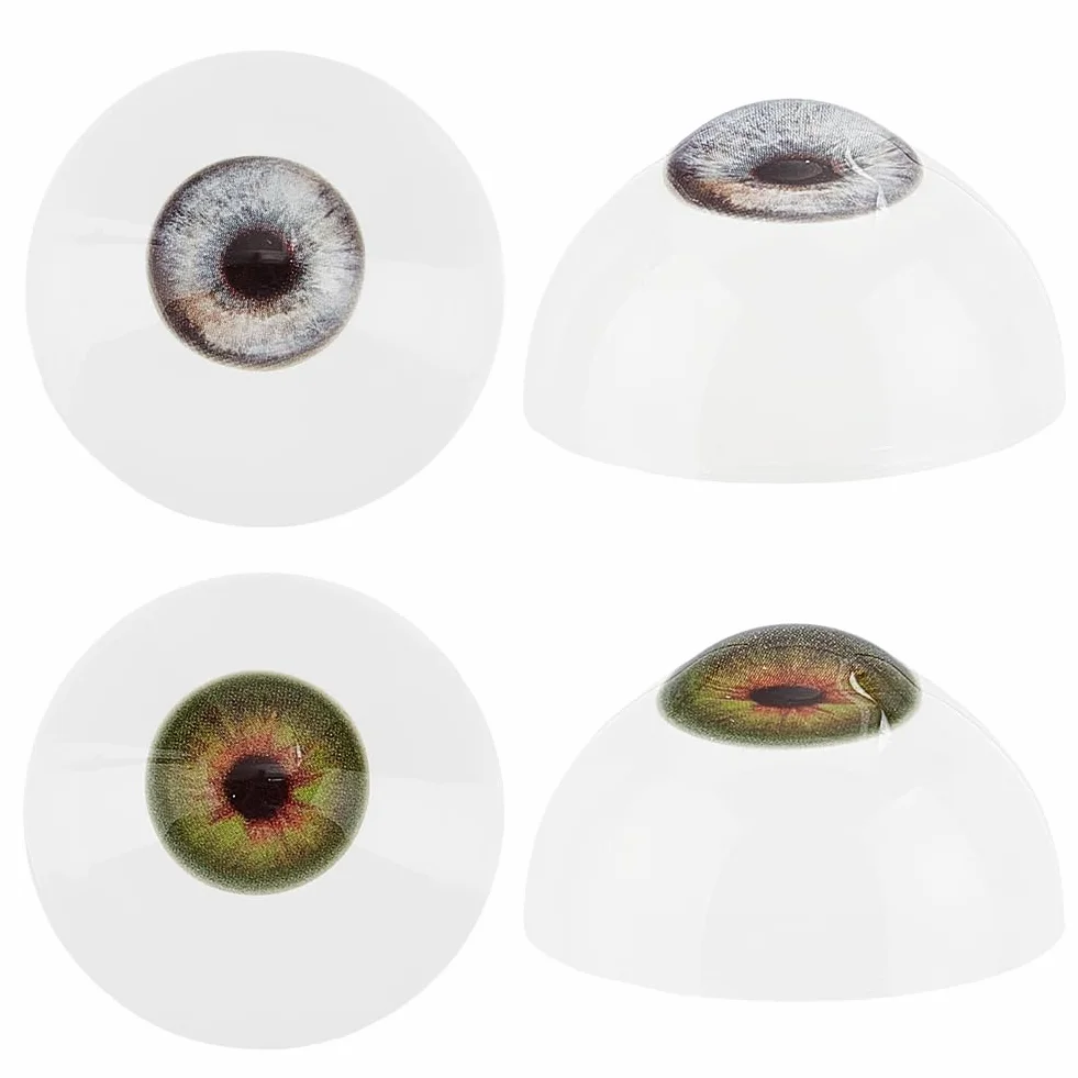 PH PandaHall 2 Paia 32mm Occhi Umani Realistici Grandi Acrilico Bulbi Oculari Cavi Occhi per Halloween Decorazioni Artistiche Sculture Oggetti di Scena Burattini Creazione di Gioielli