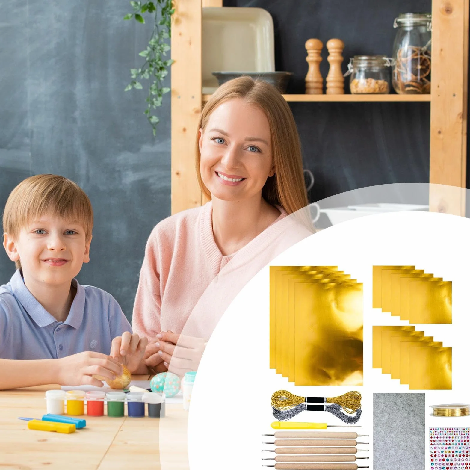 Fogli Metallizzati per Artigianato, Kit Artistico Per Sbalzo Su Metallo, Accessorio Per Creazioni Con Effetto Lucido Argento Con Incisioni E Per Progetti Creativi Di Adulti E Bambini