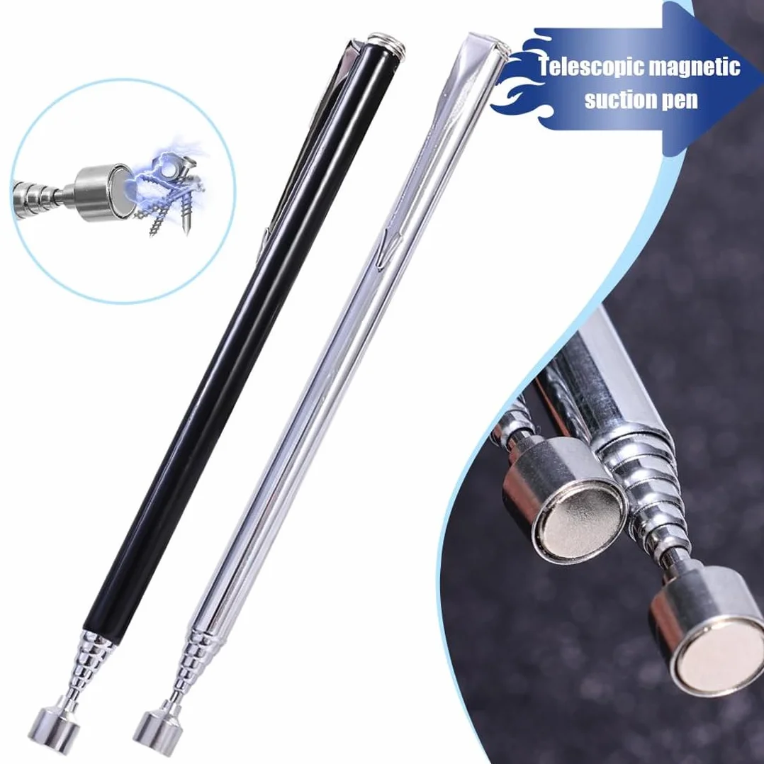 2 Pezzi Magneti telescopici - Strumento di prelievo Magnetico Estensibile, Si estende Fino a 25,5" in Acciaio Inossidabile per Viti, Dadi, Chiavi Inglesi e Parti Metalliche
