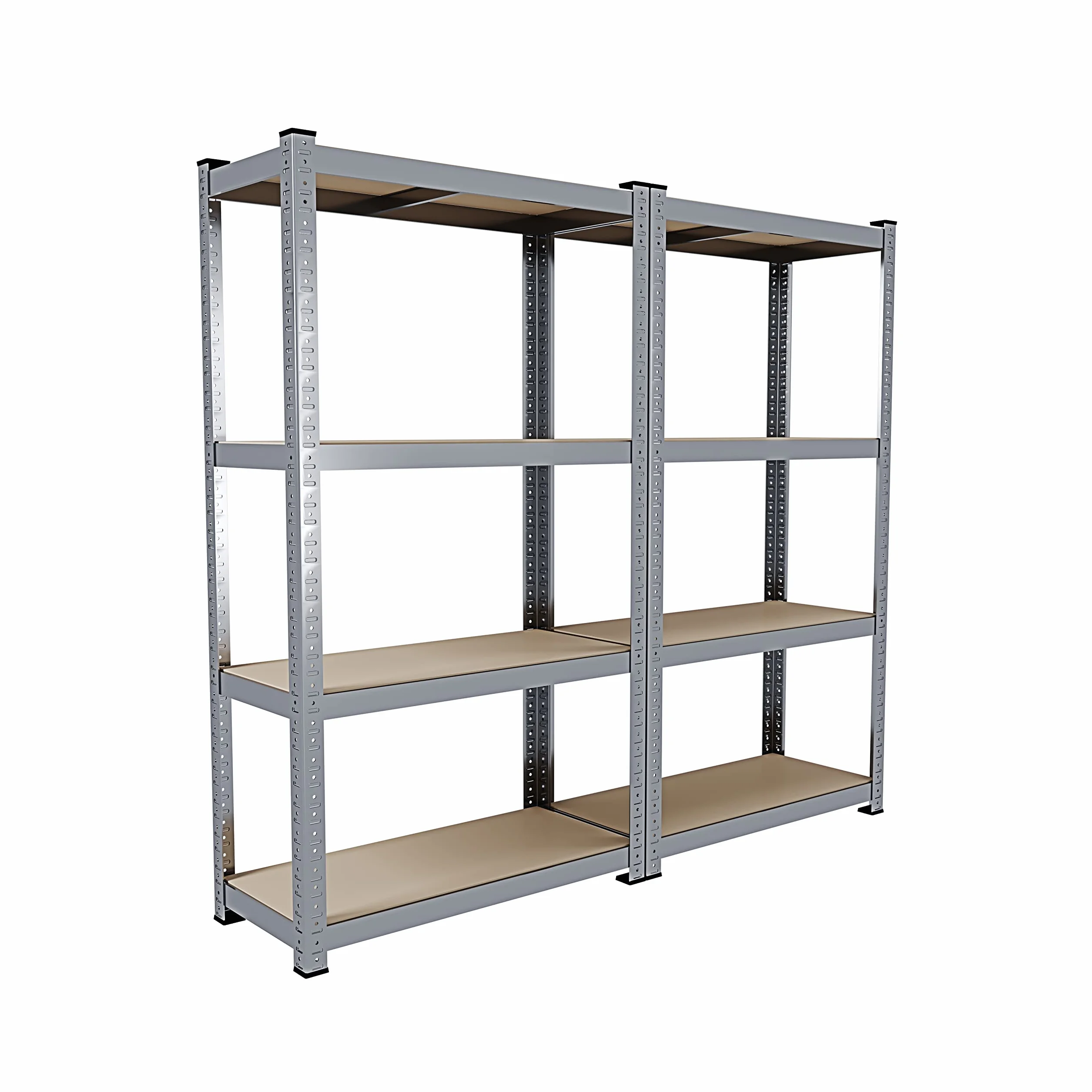 Arreditaly 2 Scaffali In Metallo E MDF Scaffale Ad Alta Portata Fino a 700 kg Con 4 Ripiani Regolabili Ideale Per Garage Officina Cantina Capannone Magazzino Design Modulare 160 x 80 x 40 cm (2)